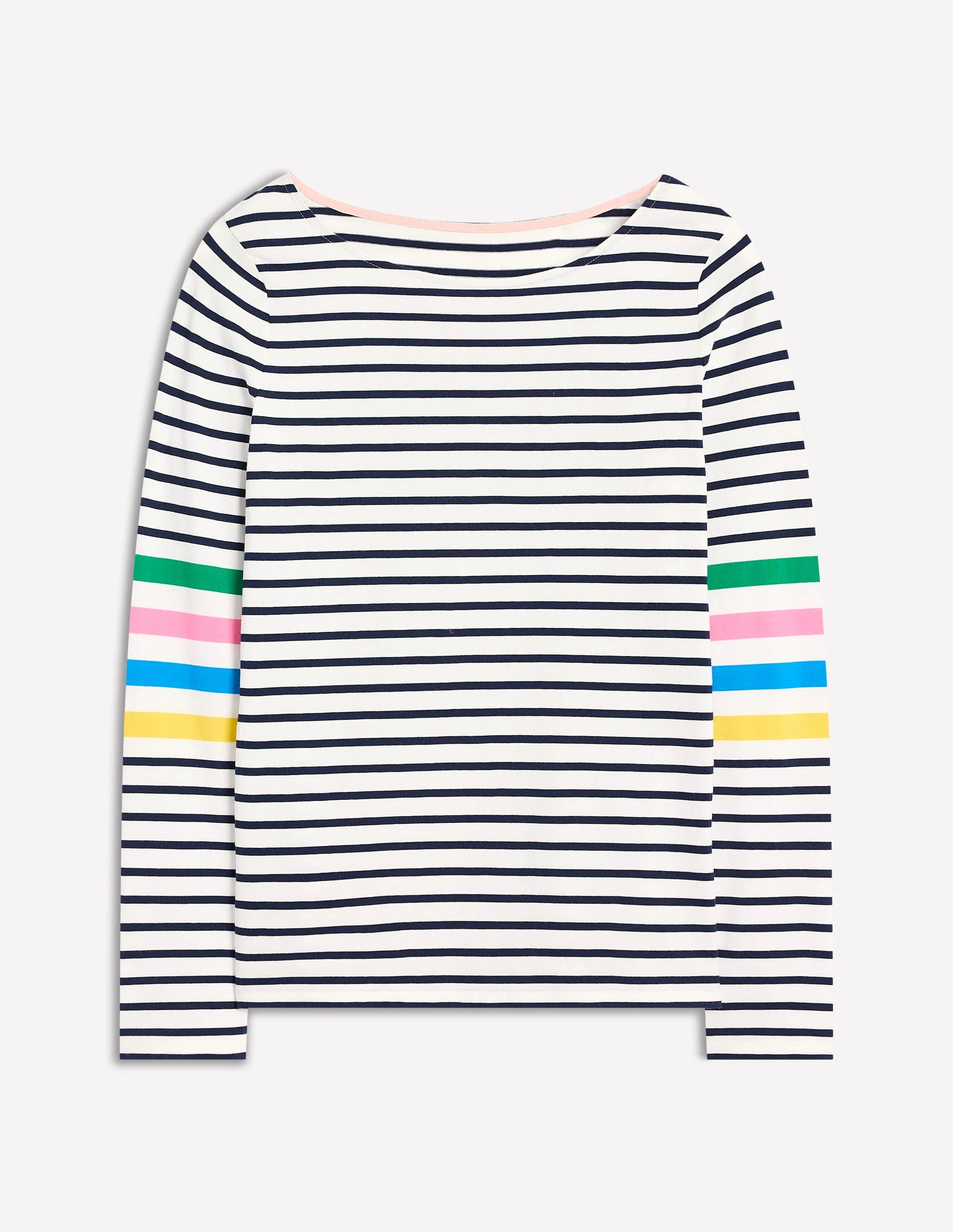 Ella Breton-Shirt mit langen Ärmeln-Naturweiß Bunt Platzierung auf den Ärmeln - Image 5