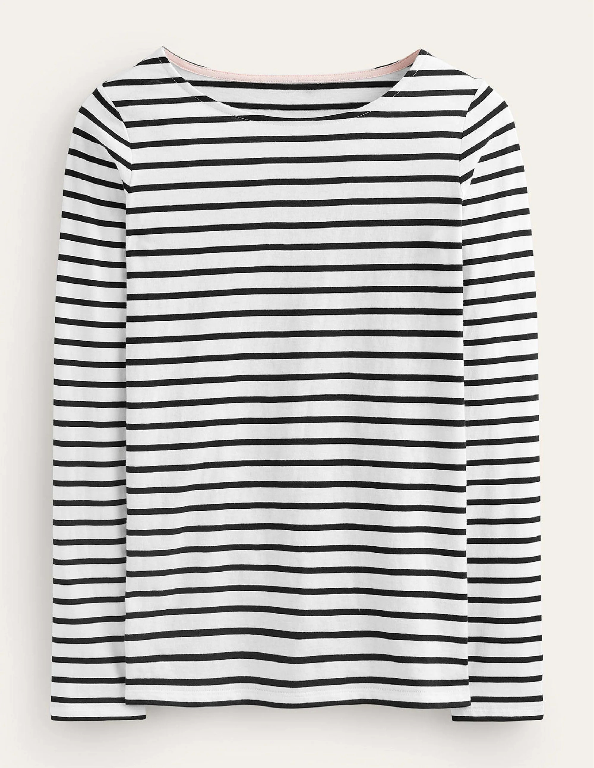 Ella Breton-Shirt mit langen Ärmeln-Naturweiß, Schwarz - Image 8