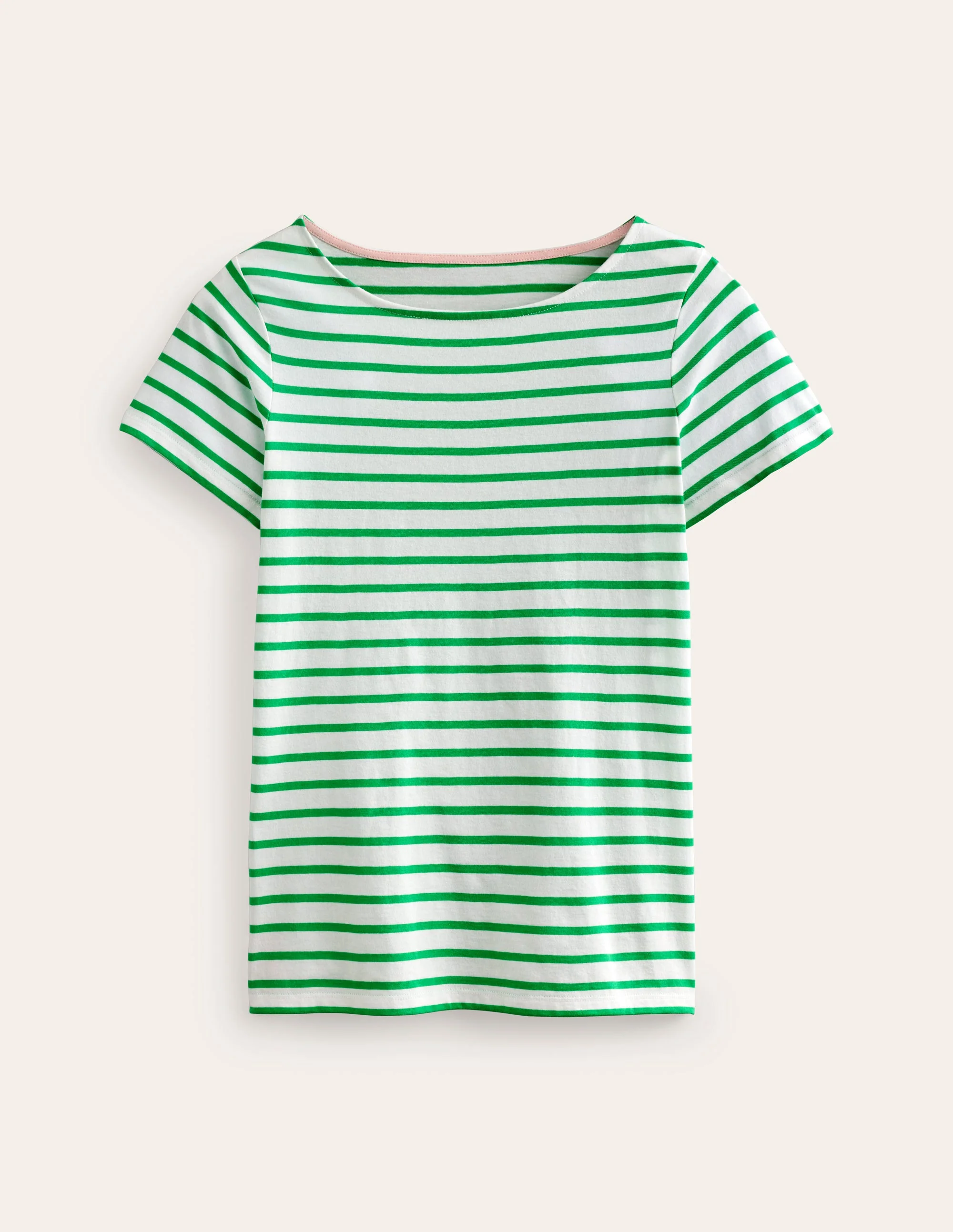 Ella Bretonshirt mit kurzen Ärmeln-Naturweiß, Grün - Image 5