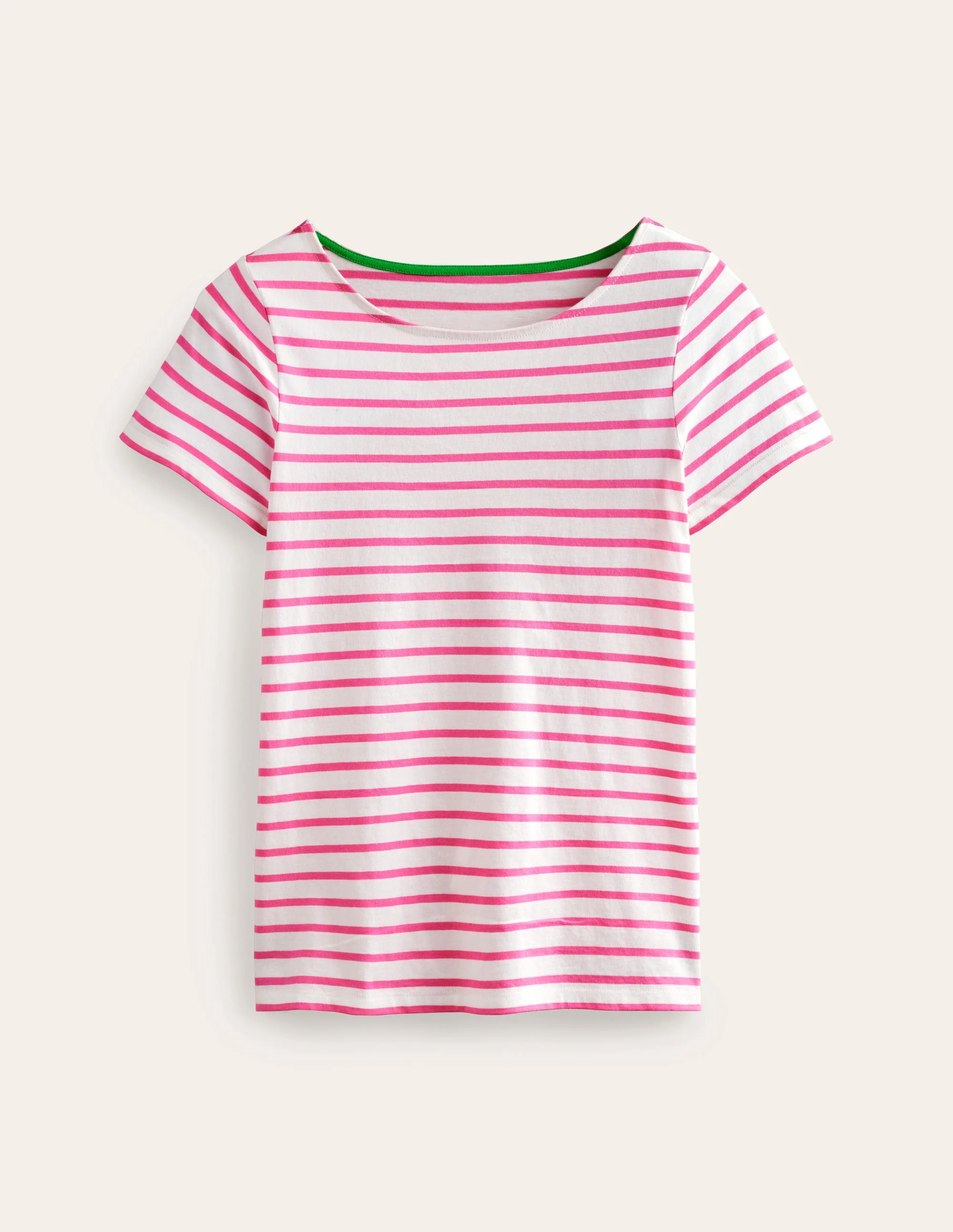 Ella Bretonshirt mit kurzen Ärmeln-Naturweiß, Rosa - Image 5