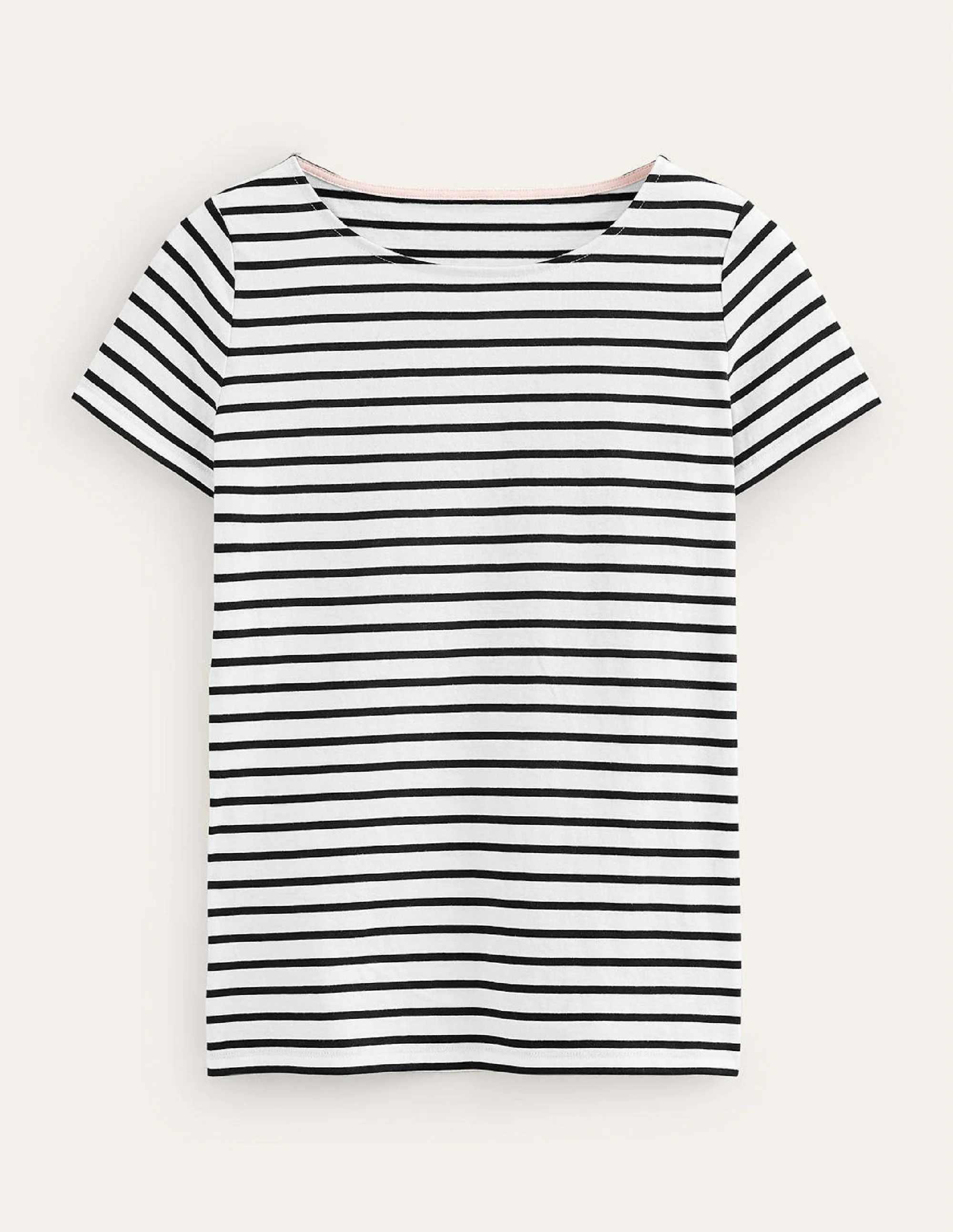 Ella Bretonshirt mit kurzen Ärmeln-Naturweiß, Schwarz - Image 5