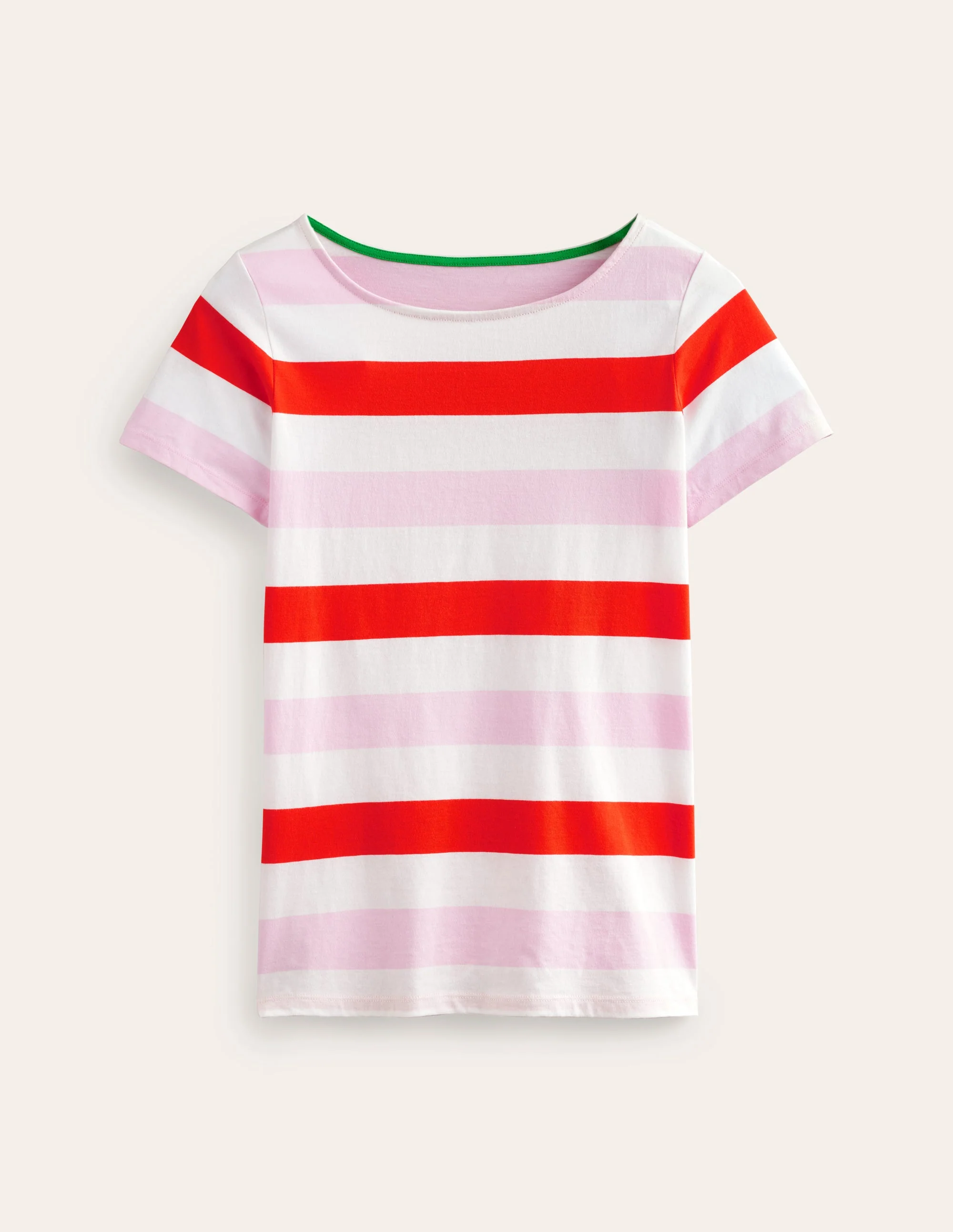 Ella Bretonshirt mit kurzen Ärmeln-Rosa, Rot - Image 5