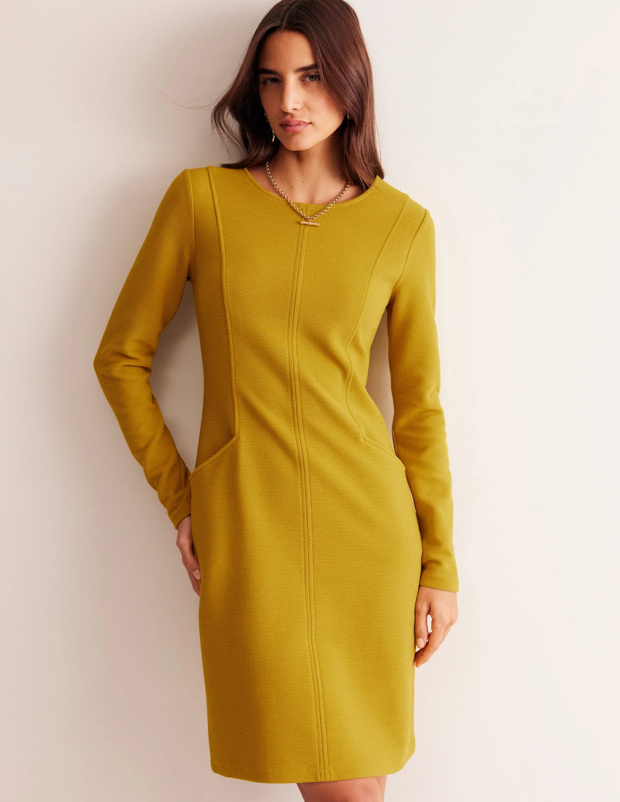 Ellen Ottoman-Kleid-Altgold - Image 4