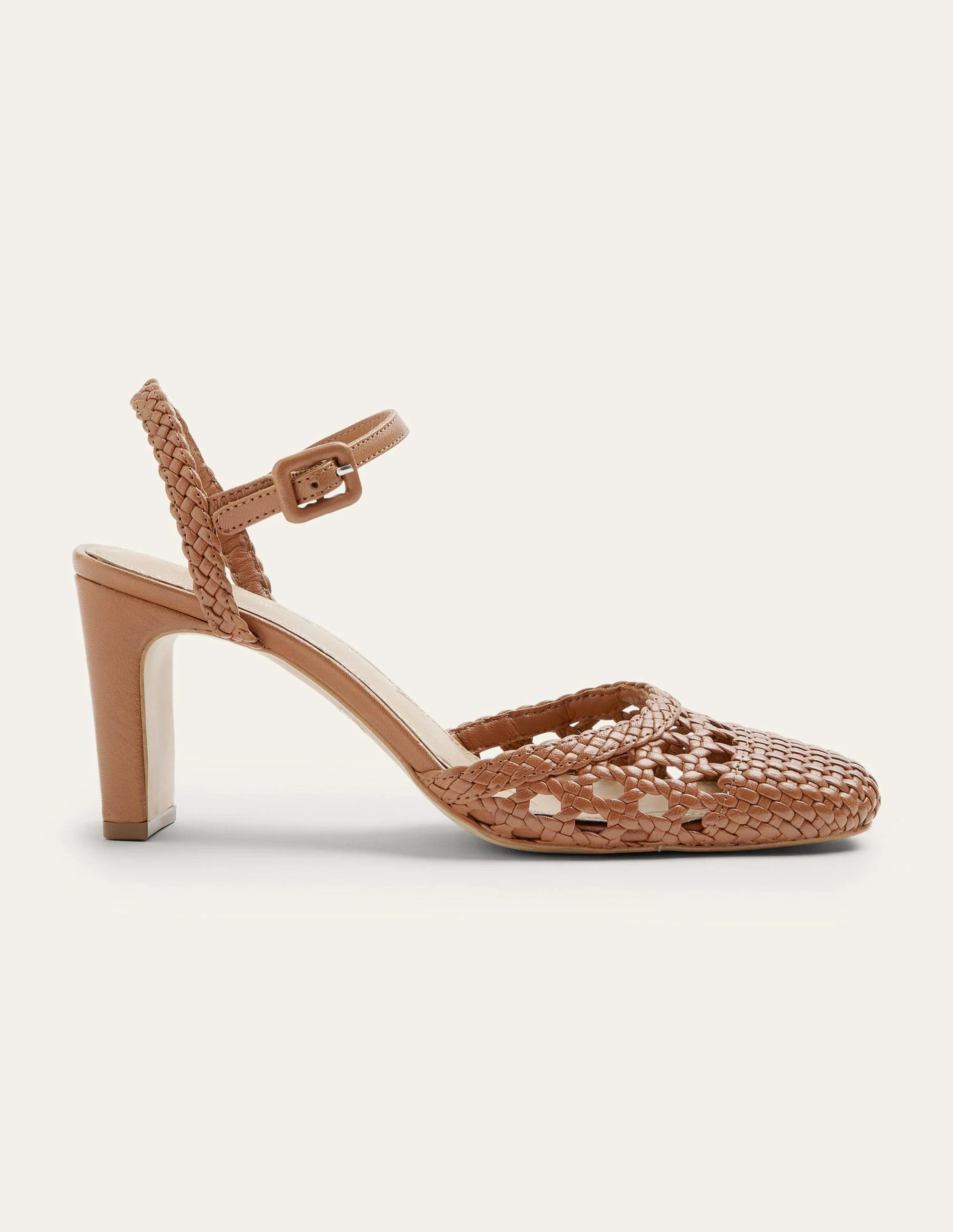 Ellie Pumps aus gewebtem Leder-Hellbraun - Image 3