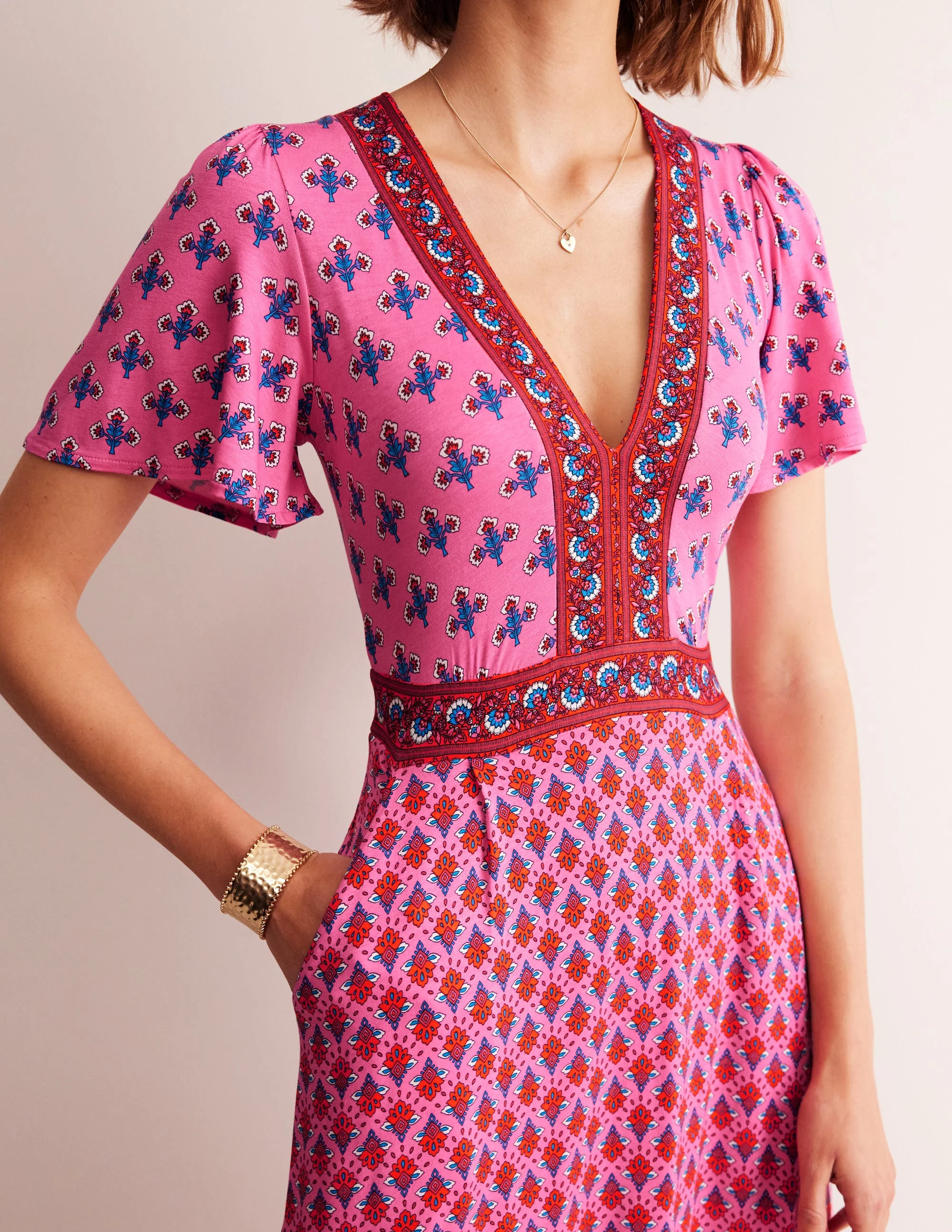 Ellie Wallendes Maxi-Teekleid-Sangria Sunset Pink, Blütenzauber - Image 2