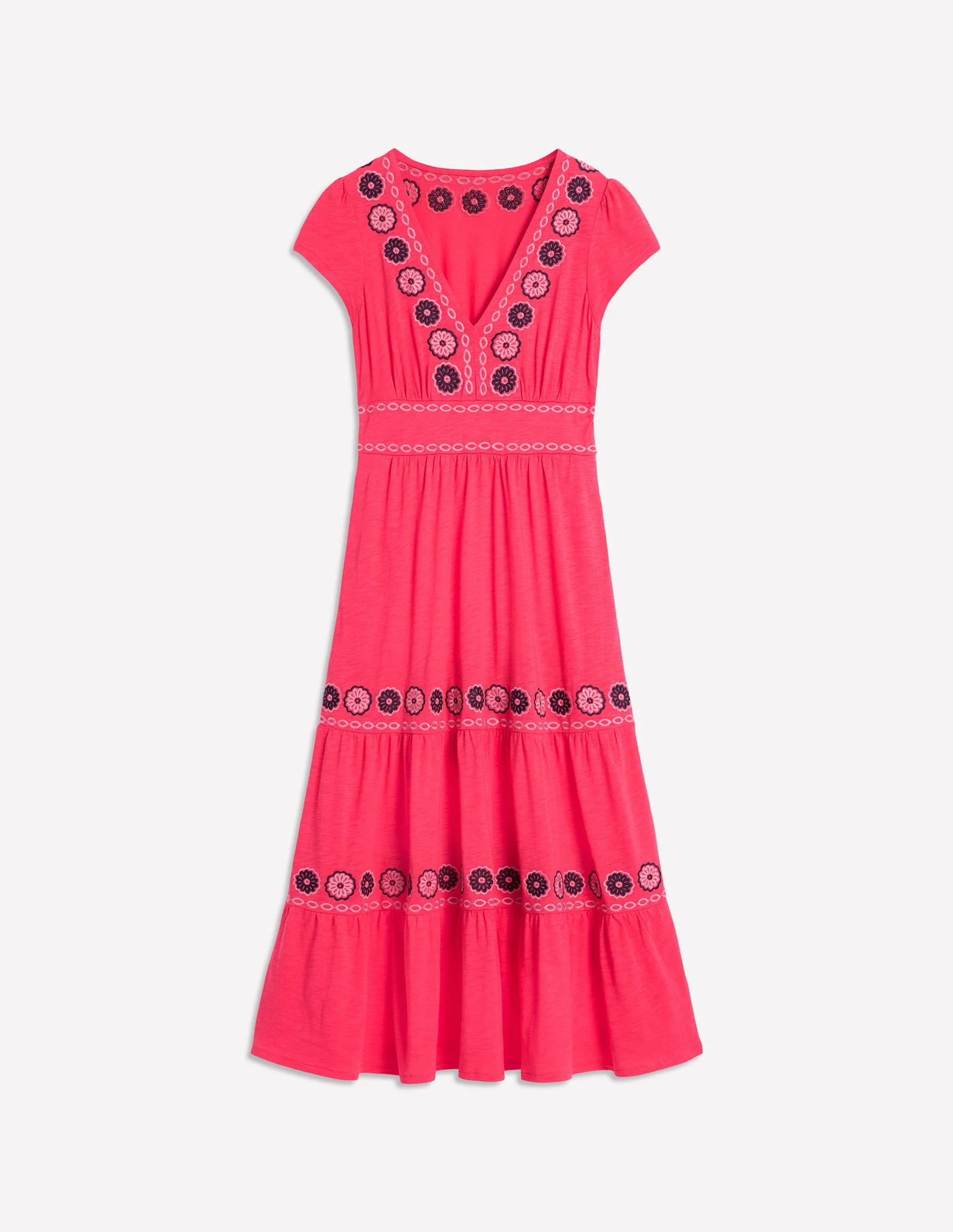 Eloise Besticktes Midikleid-Kamelienrosa - Image 5