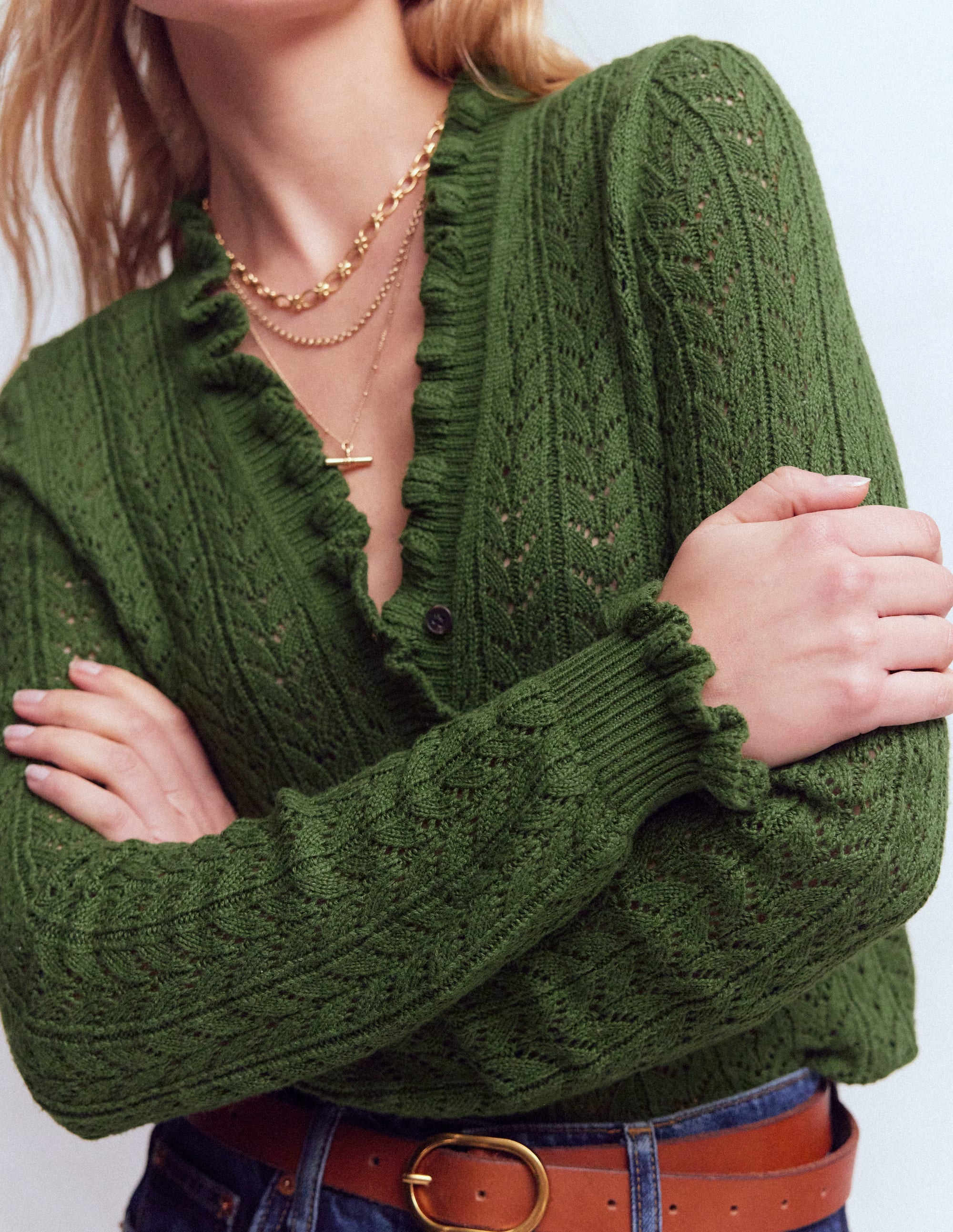 Eloise Henley-Pullover mit Rüschen-Promenadengrün - Image 2