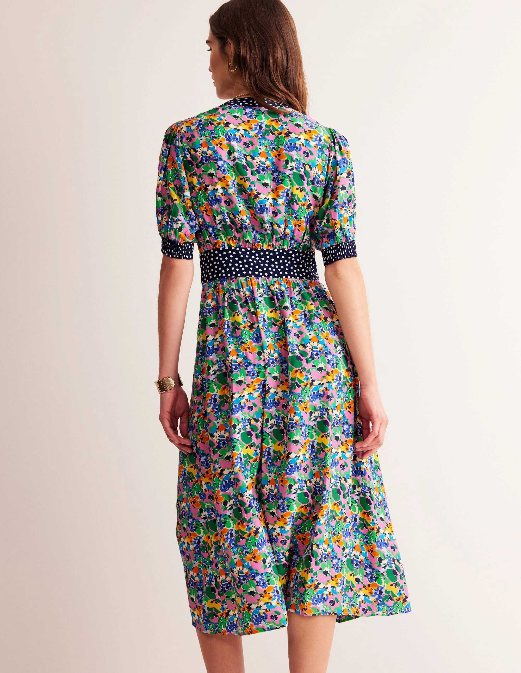 Elsa Midi-Teekleid-Beatnick Red/ Ivory - Image 3