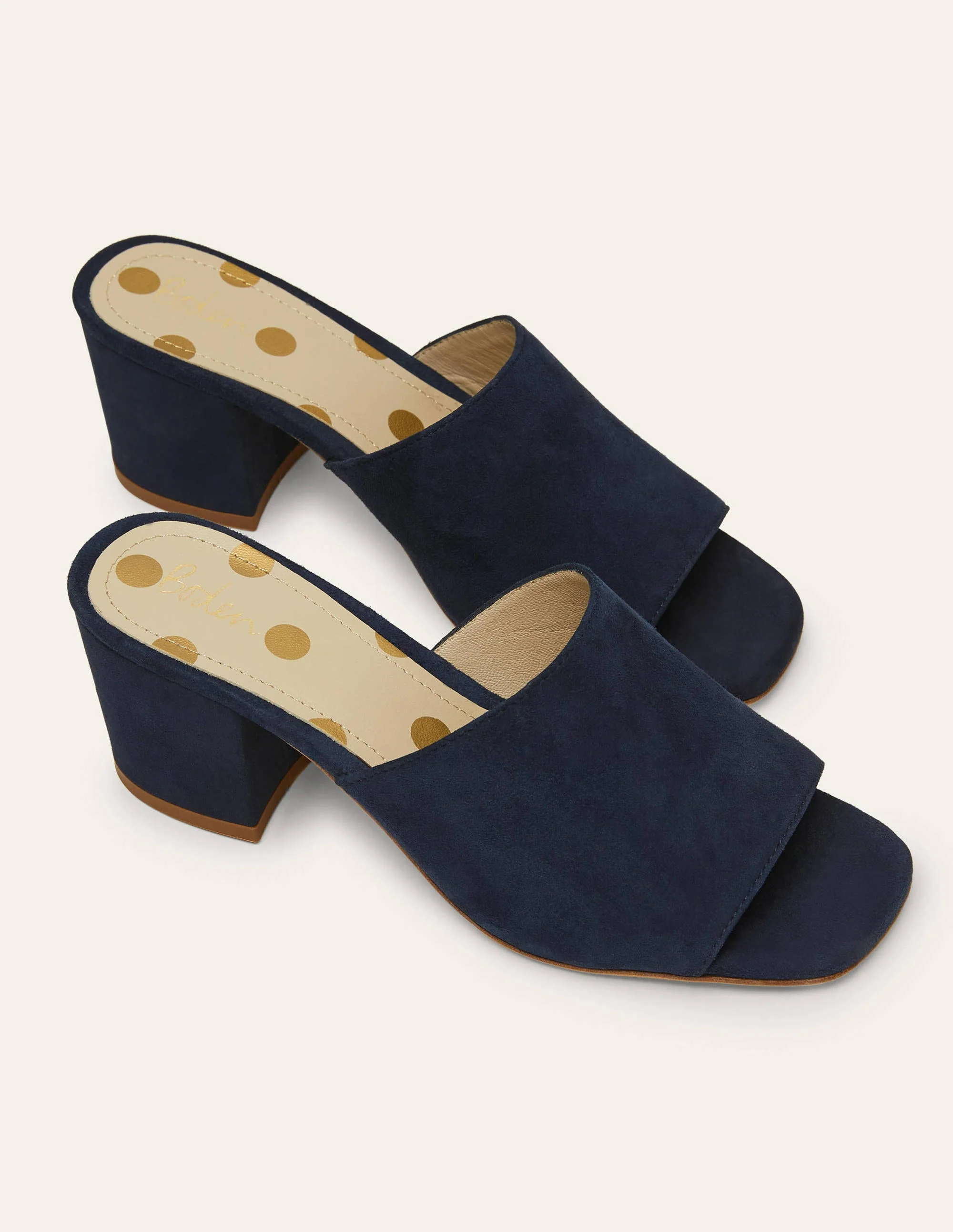 Elsie Pantoffelsandalen mit Absatz-Marineblau
