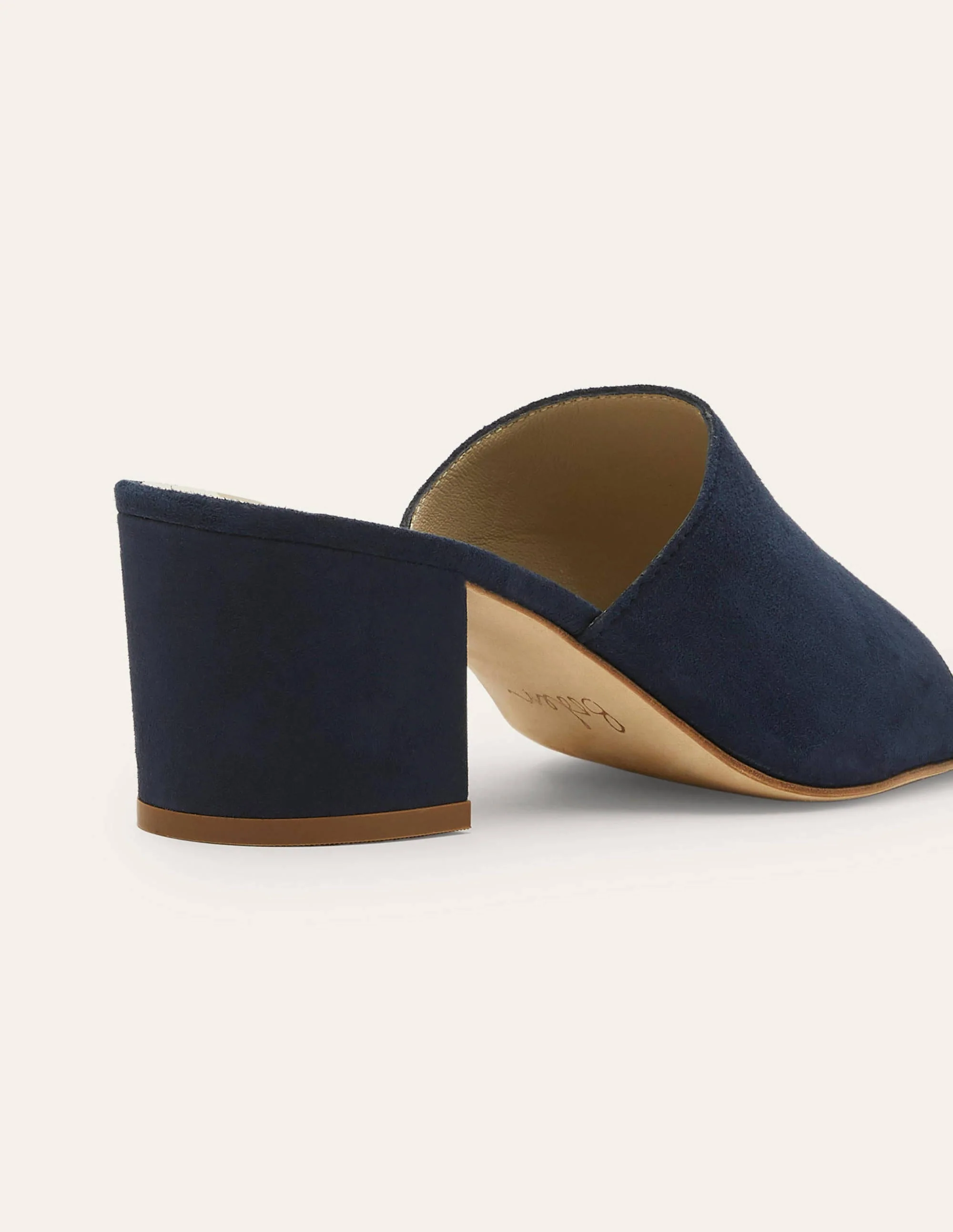 Elsie Pantoffelsandalen mit Absatz-Marineblau - Image 3