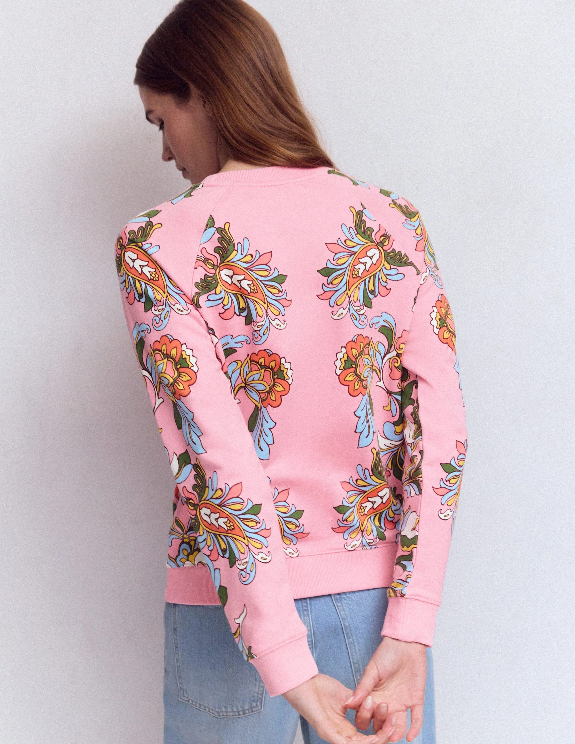Emi Bedrucktes Sweatshirt-Bunt, Botanisches Muster - Image 3