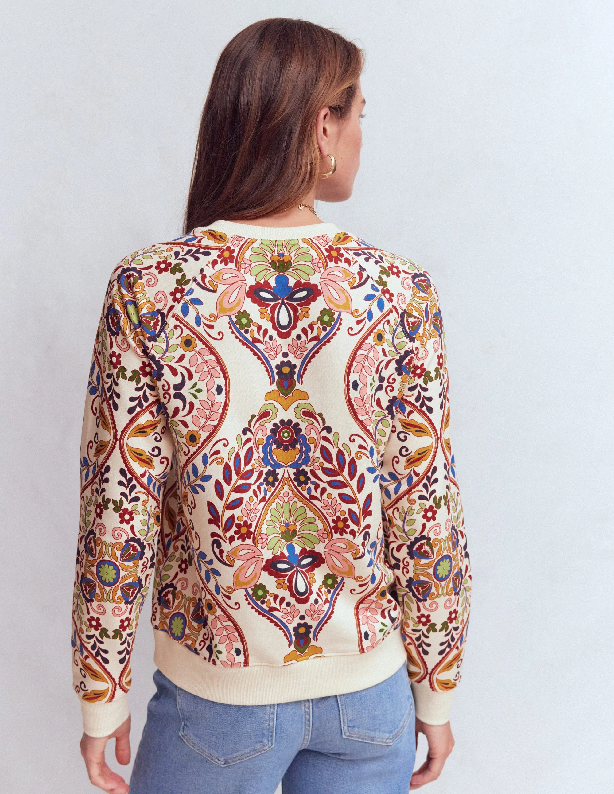 Emi Bedrucktes Sweatshirt-Bunt, Verwunschene Gardenie - Image 3