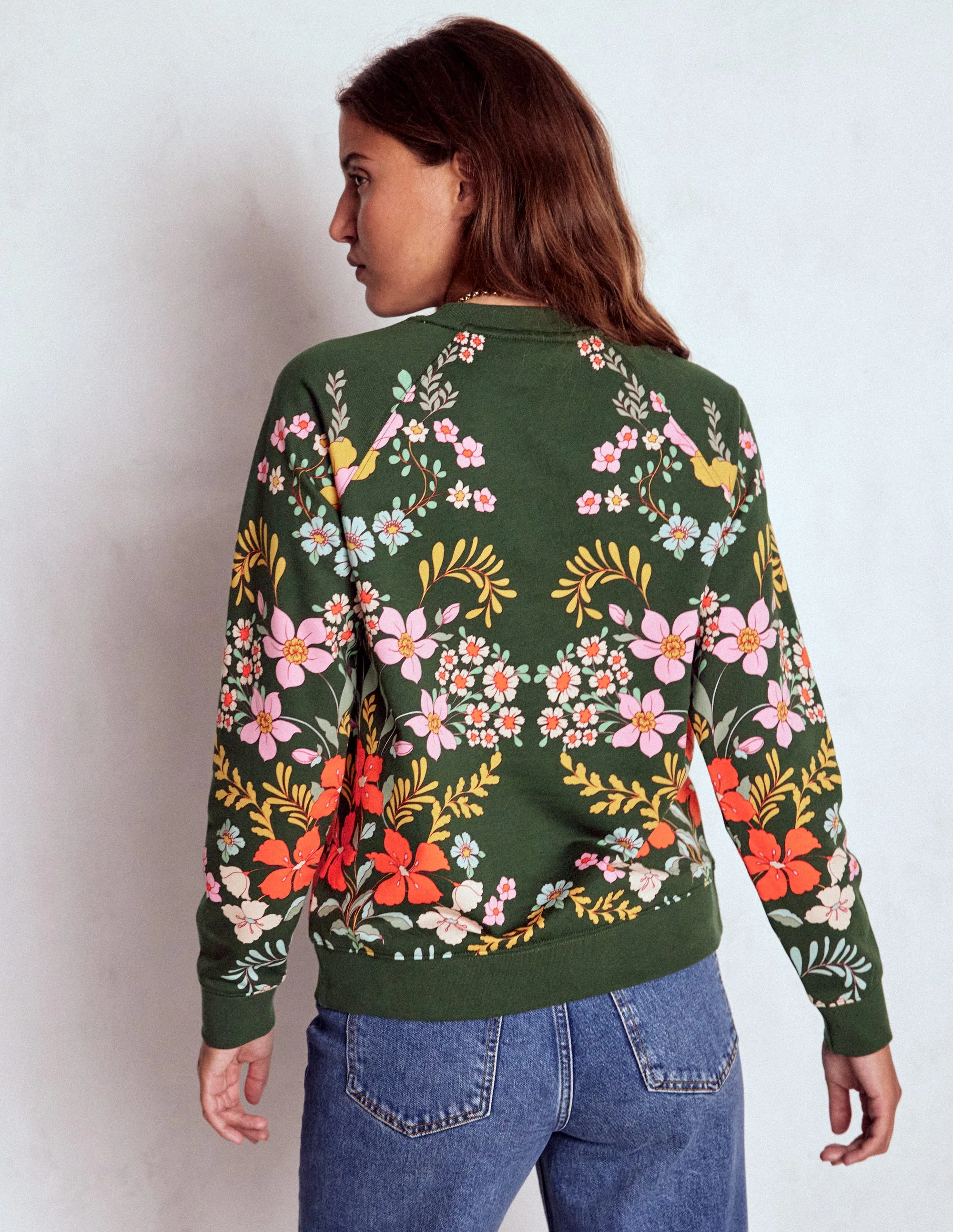 Emi Bedrucktes Sweatshirt-Wald, Blühender Garten - Image 3