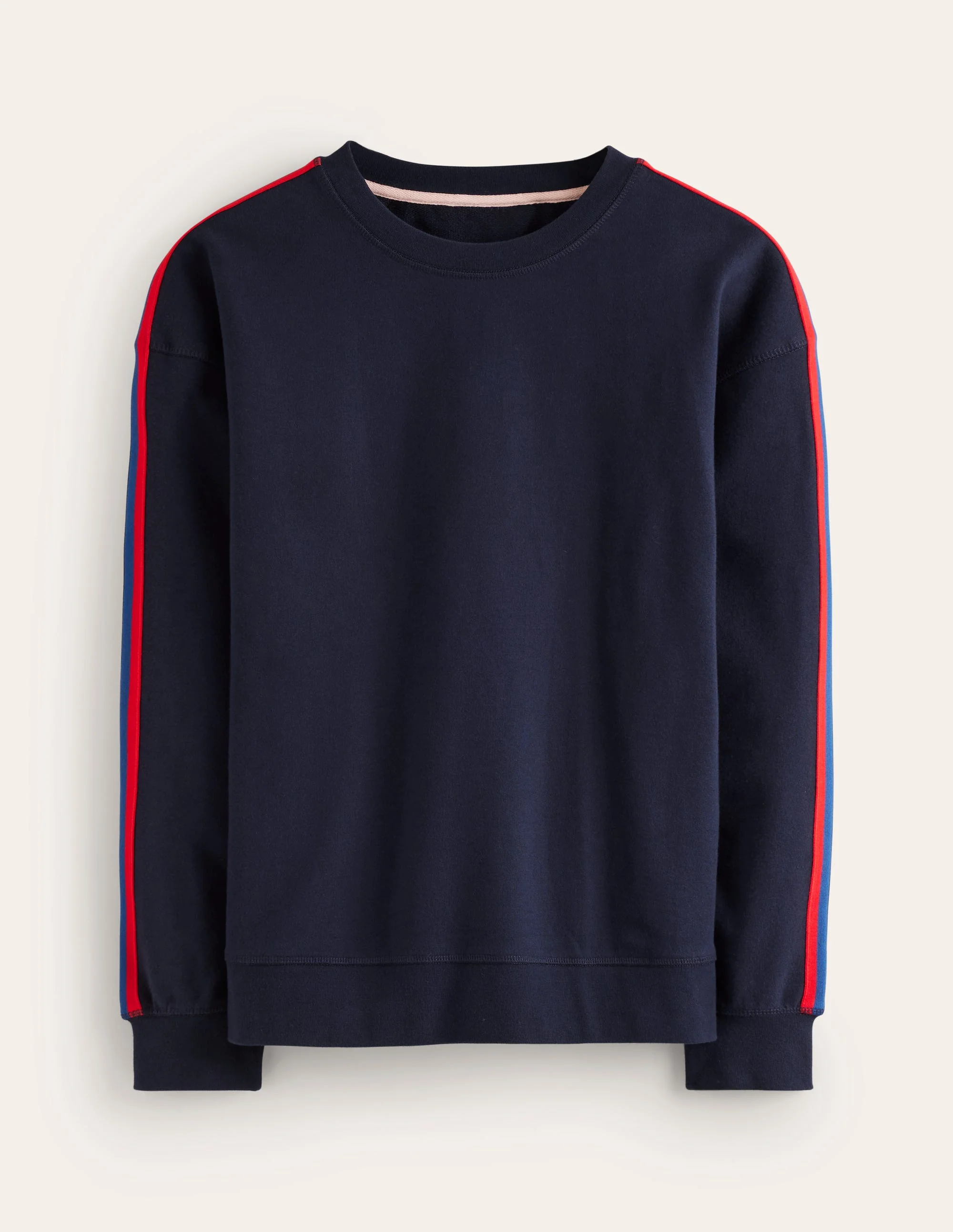 Emi Sweatshirt mit lockerer Passform-Marineblau mit Streifen an der Seite - Image 6