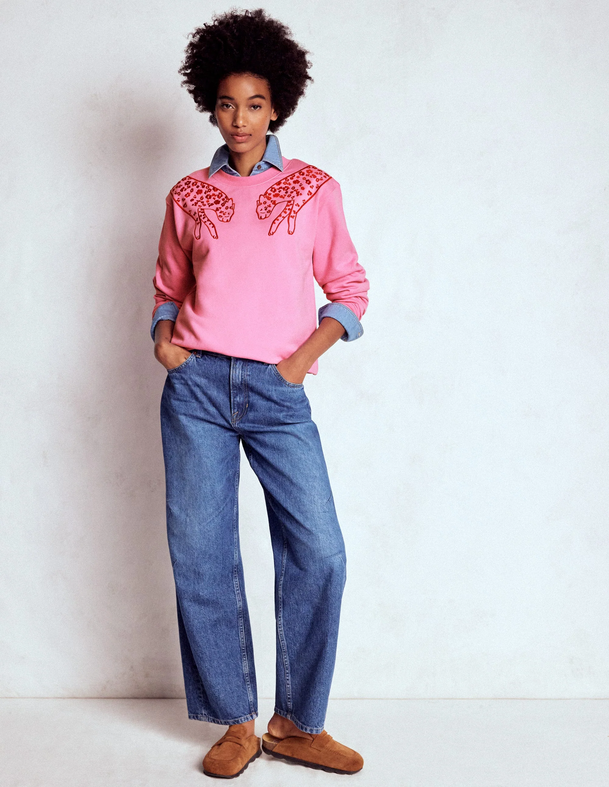 Emi Sweatshirt mit Stickerei-Leopard Stickerei - Image 4