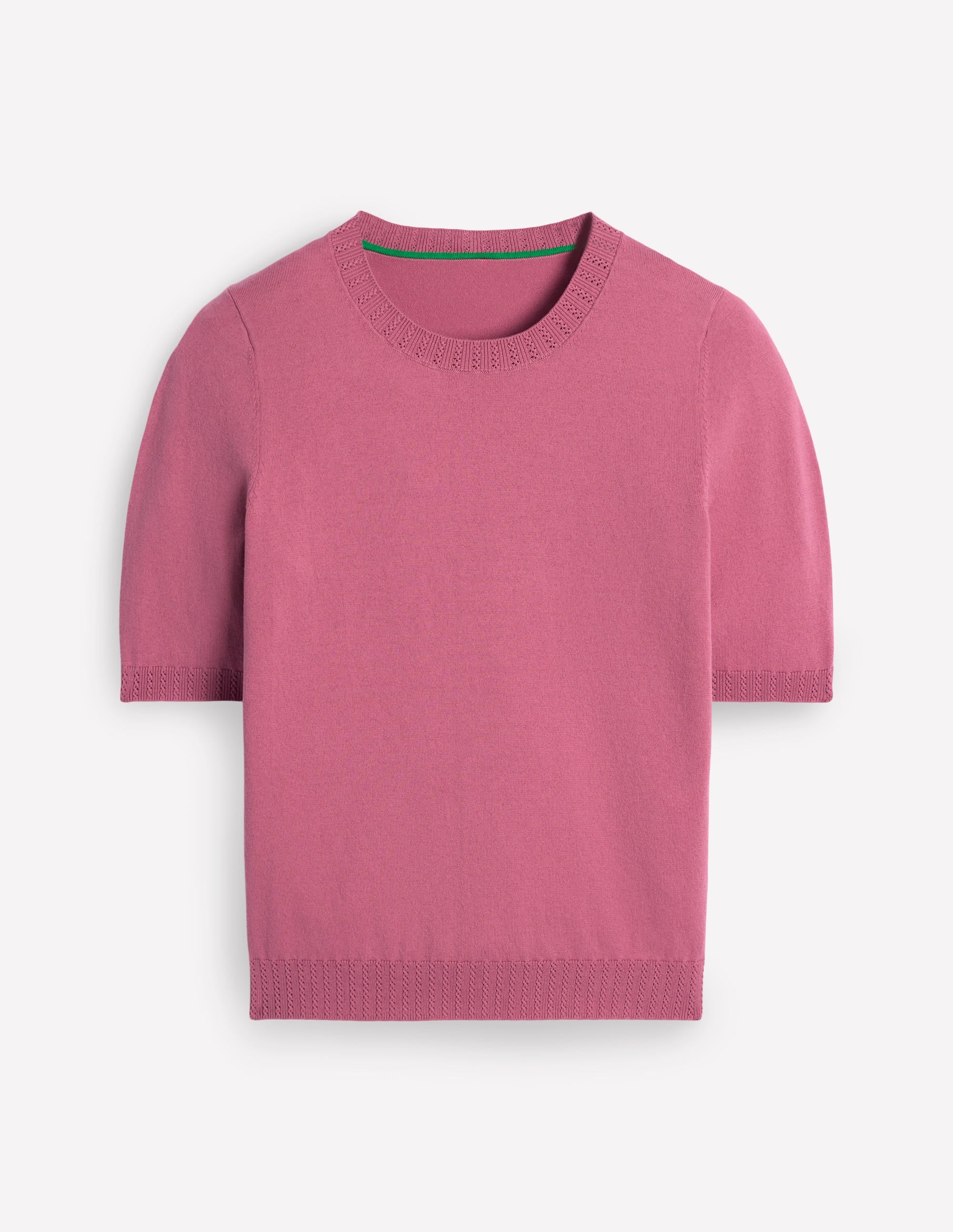Emilia Baumwoll-T-Shirt mit Rundhalsausschnitt-Rosa Heide - Image 7