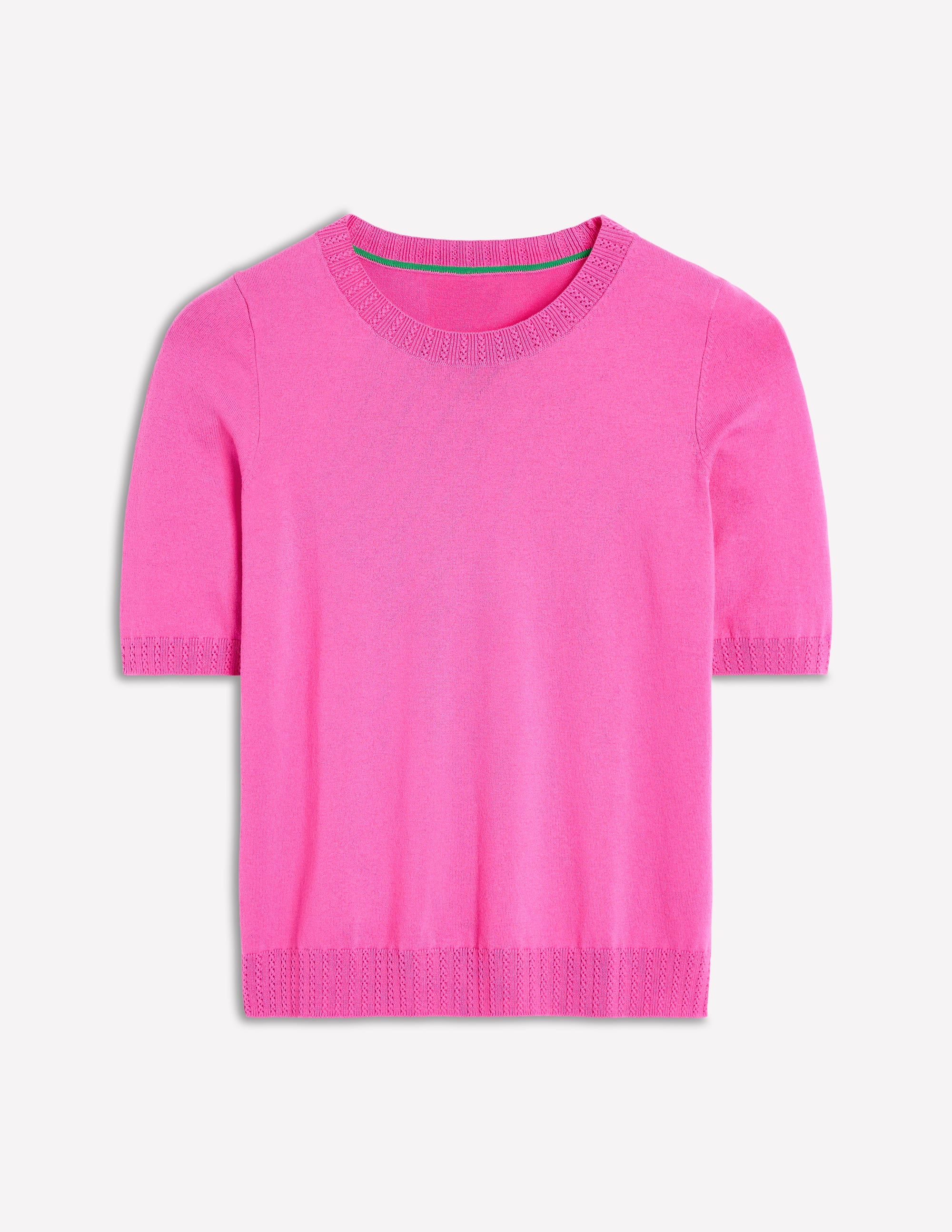 Emilia Baumwoll-T-Shirt mit Rundhalsausschnitt-Rosa - Image 5