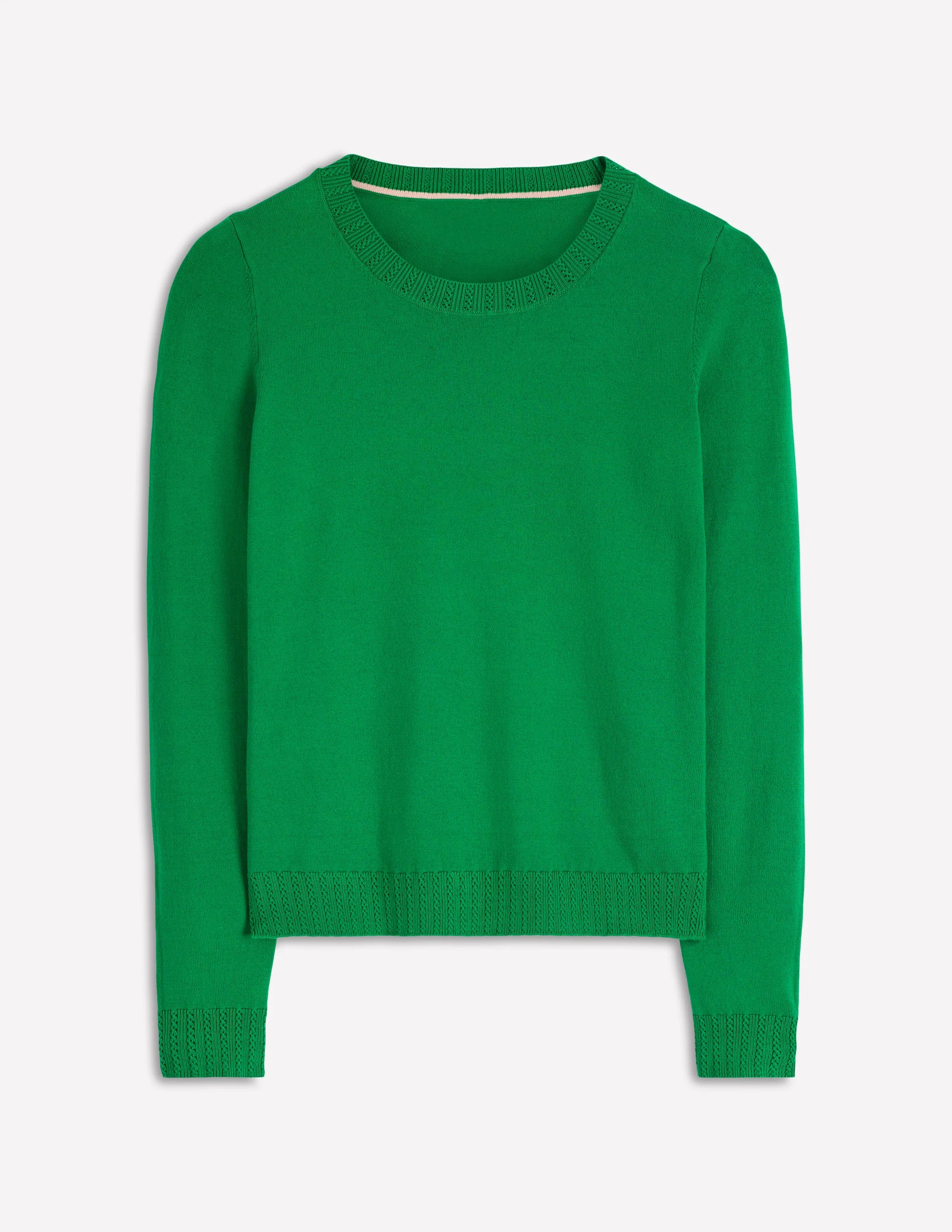 Emilia Baumwollpullover mit Rundhalsausschnitt-Grünes Tamburin - Image 5