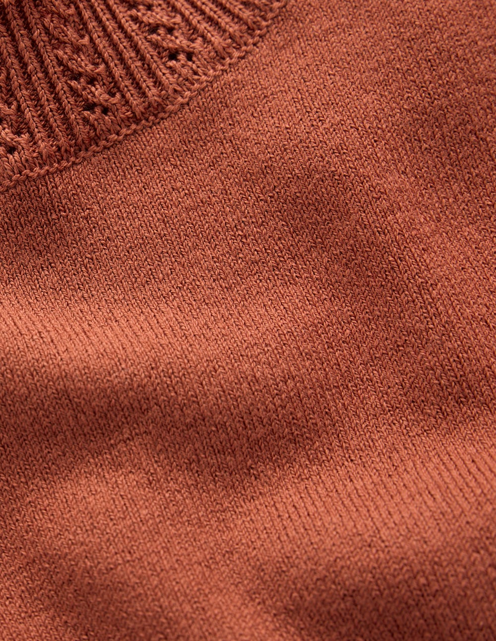 Emilia Baumwollpullover mit Rundhalsausschnitt-Kastanienbraun - Image 6