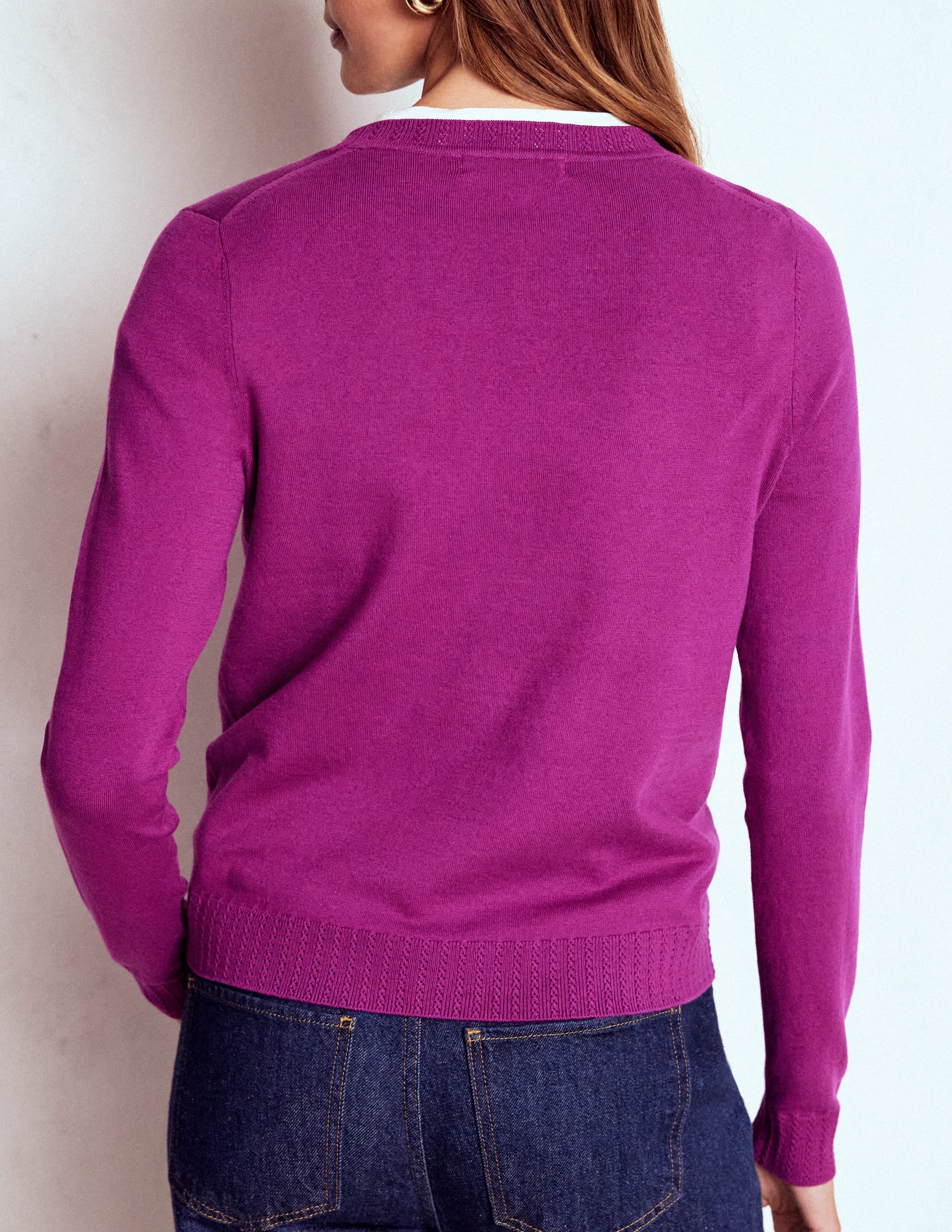 Emilia Baumwollpullover mit Rundhalsausschnitt-Königliches Lila - Image 3