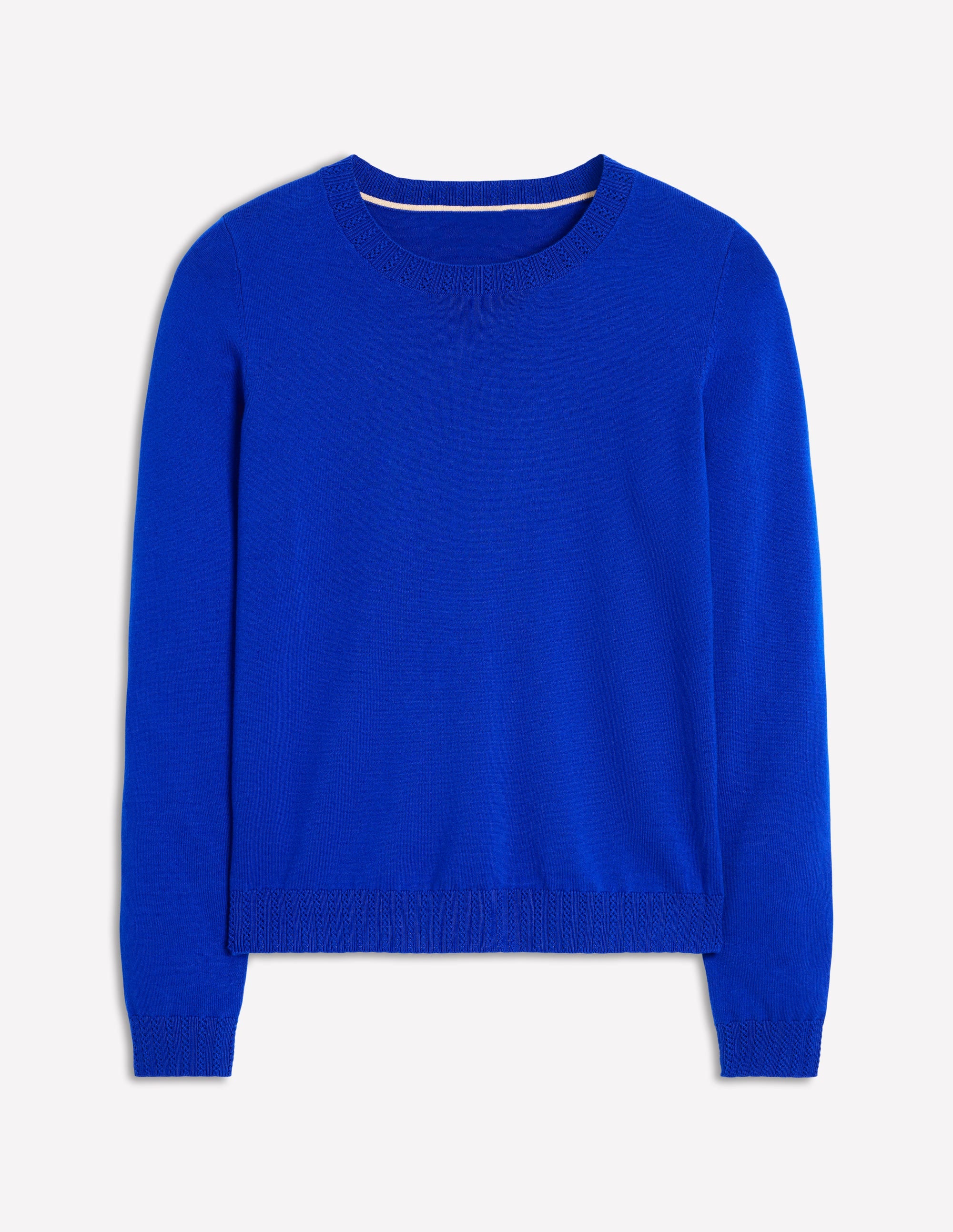 Emilia Baumwollpullover mit Rundhalsausschnitt-Leuchtendes Blau - Image 5