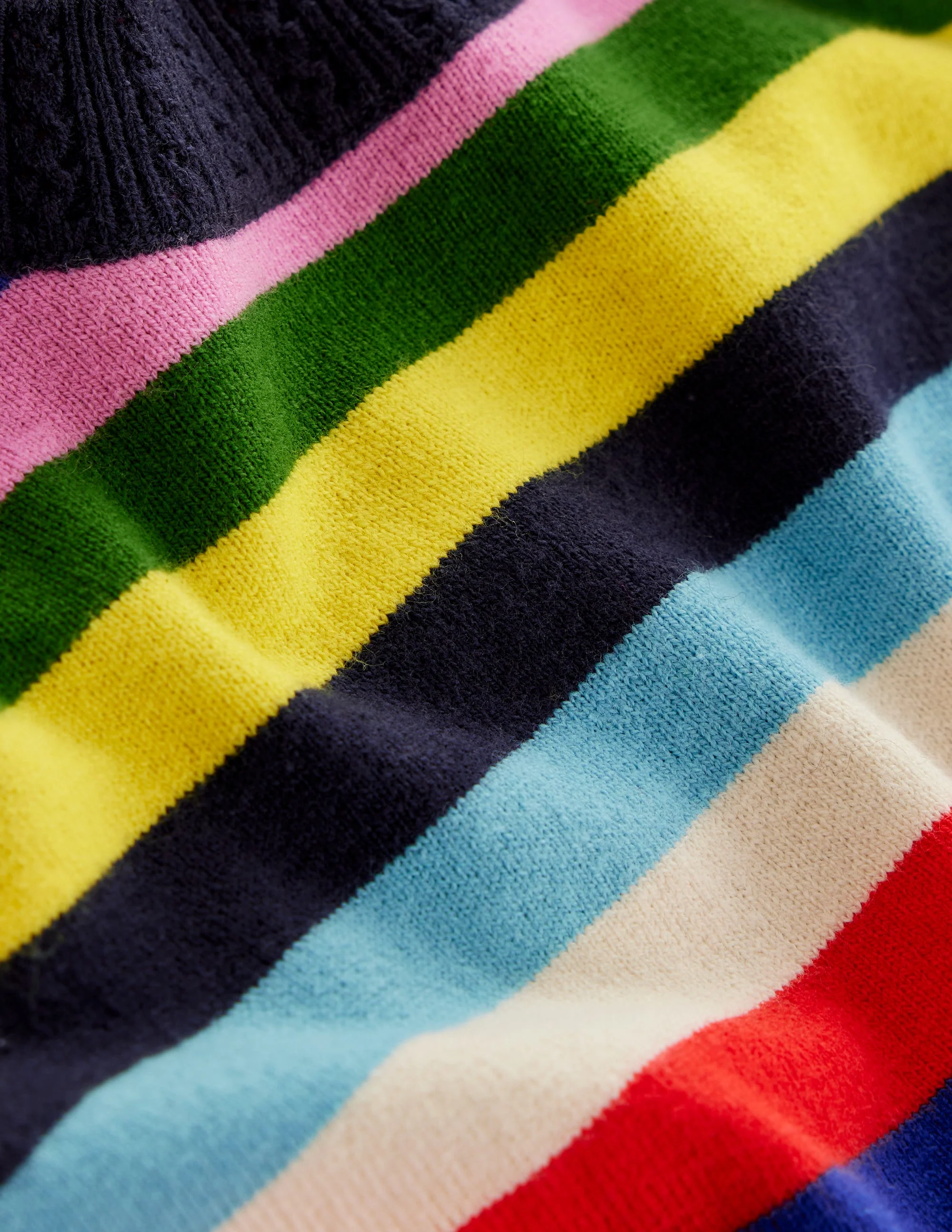 Emilia Baumwollpullover mit Rundhalsausschnitt-Mohnblumenrot, Blau Bunt - Image 6