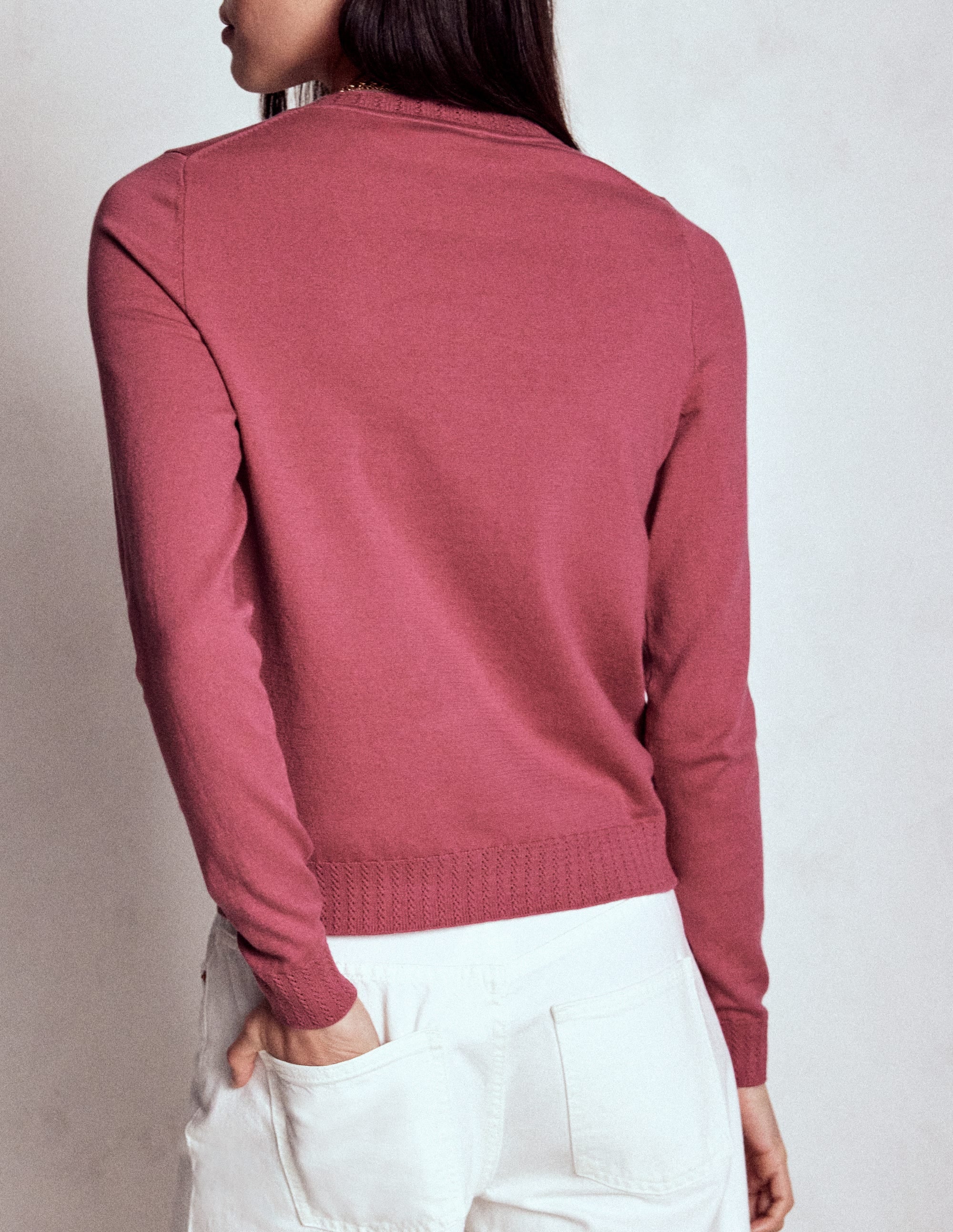 Emilia Baumwollpullover mit Rundhalsausschnitt-Rosa Heide - Image 3