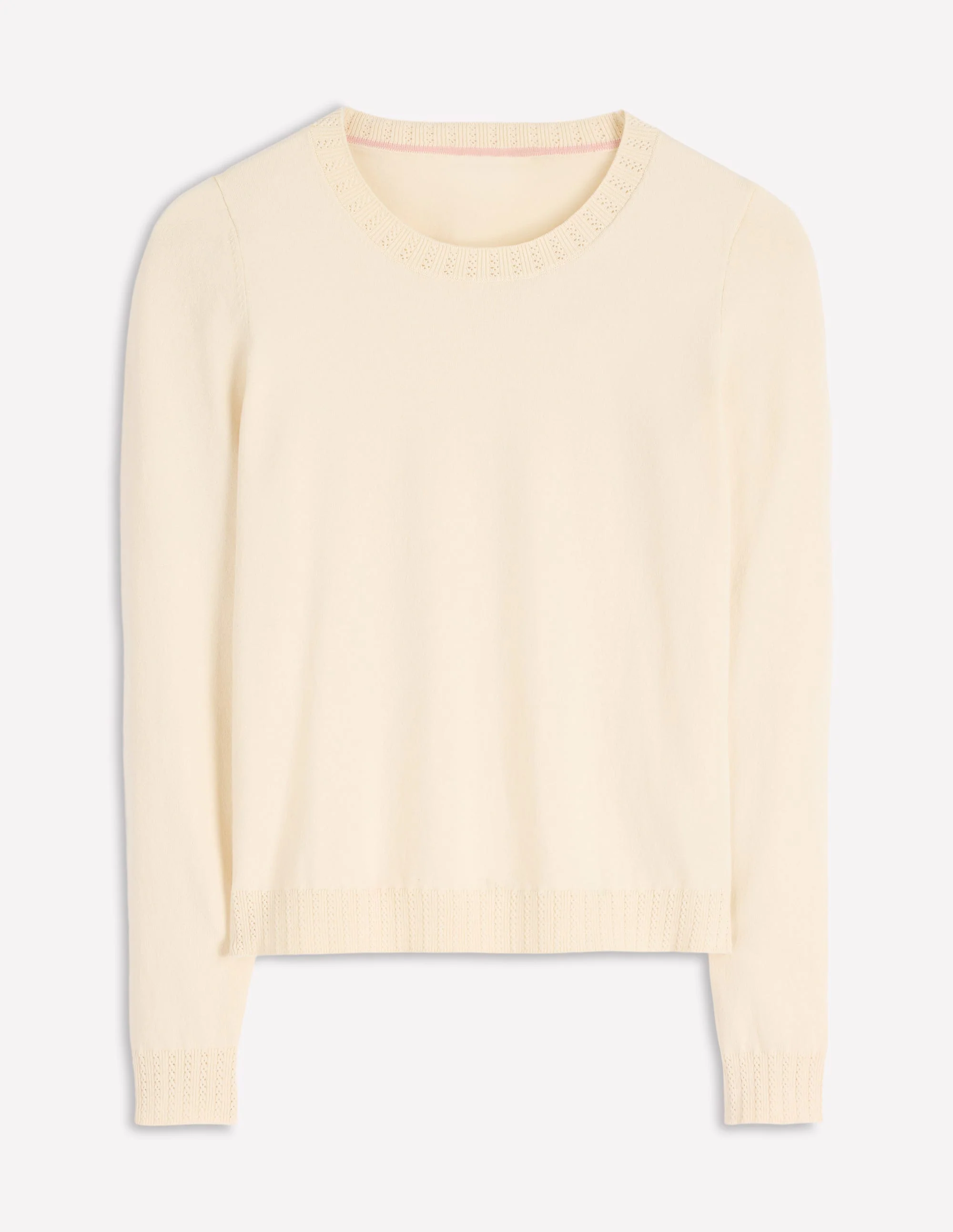 Emilia Baumwollpullover mit Rundhalsausschnitt-Warmes Naturweiß - Image 5