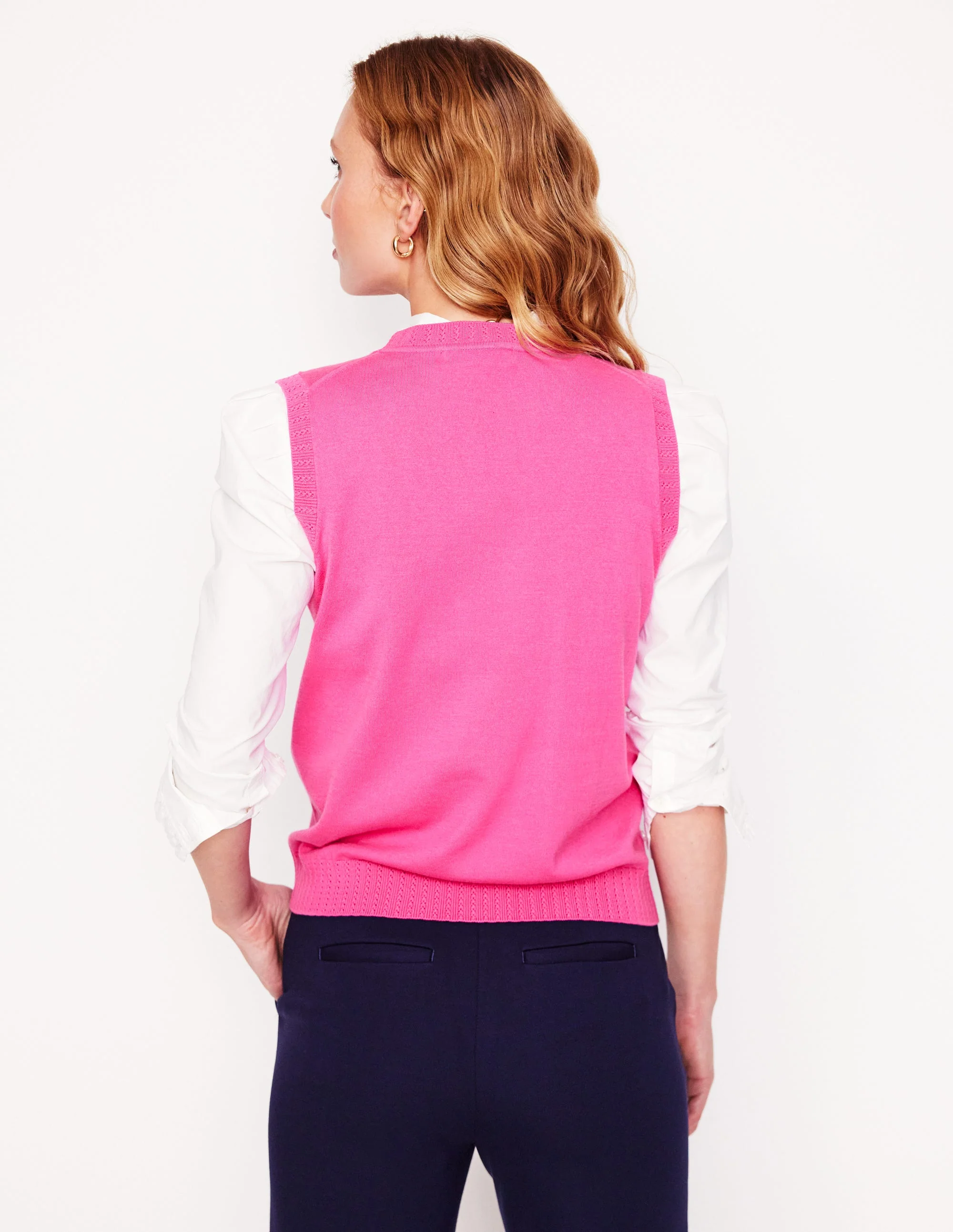 Emilia Pullunder aus Baumwolle mit Rundhalsausschnitt-Rosa - Image 3