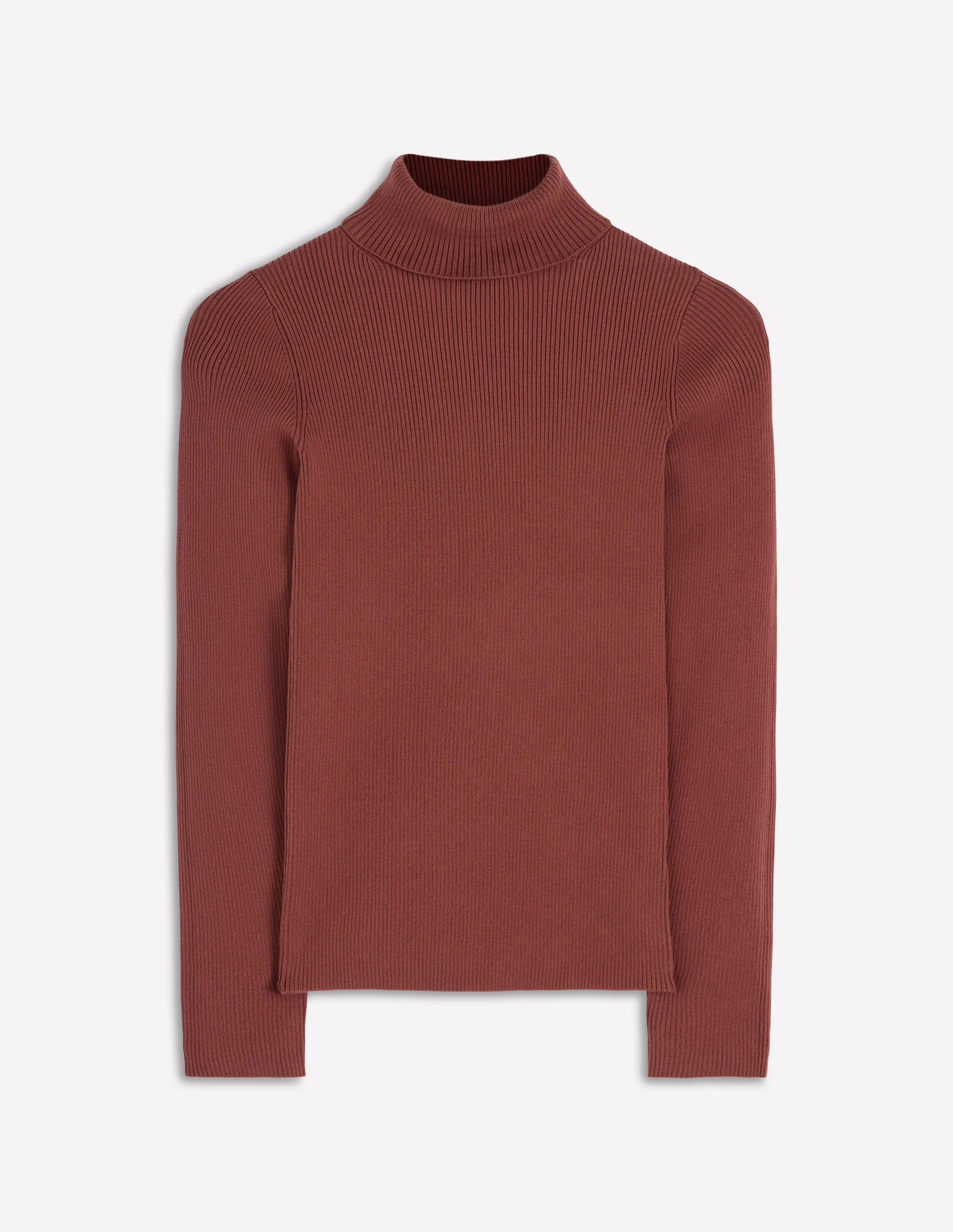 Emilia Rollkragenpullover aus Baumwolle-Heiße Schokolade - Image 5