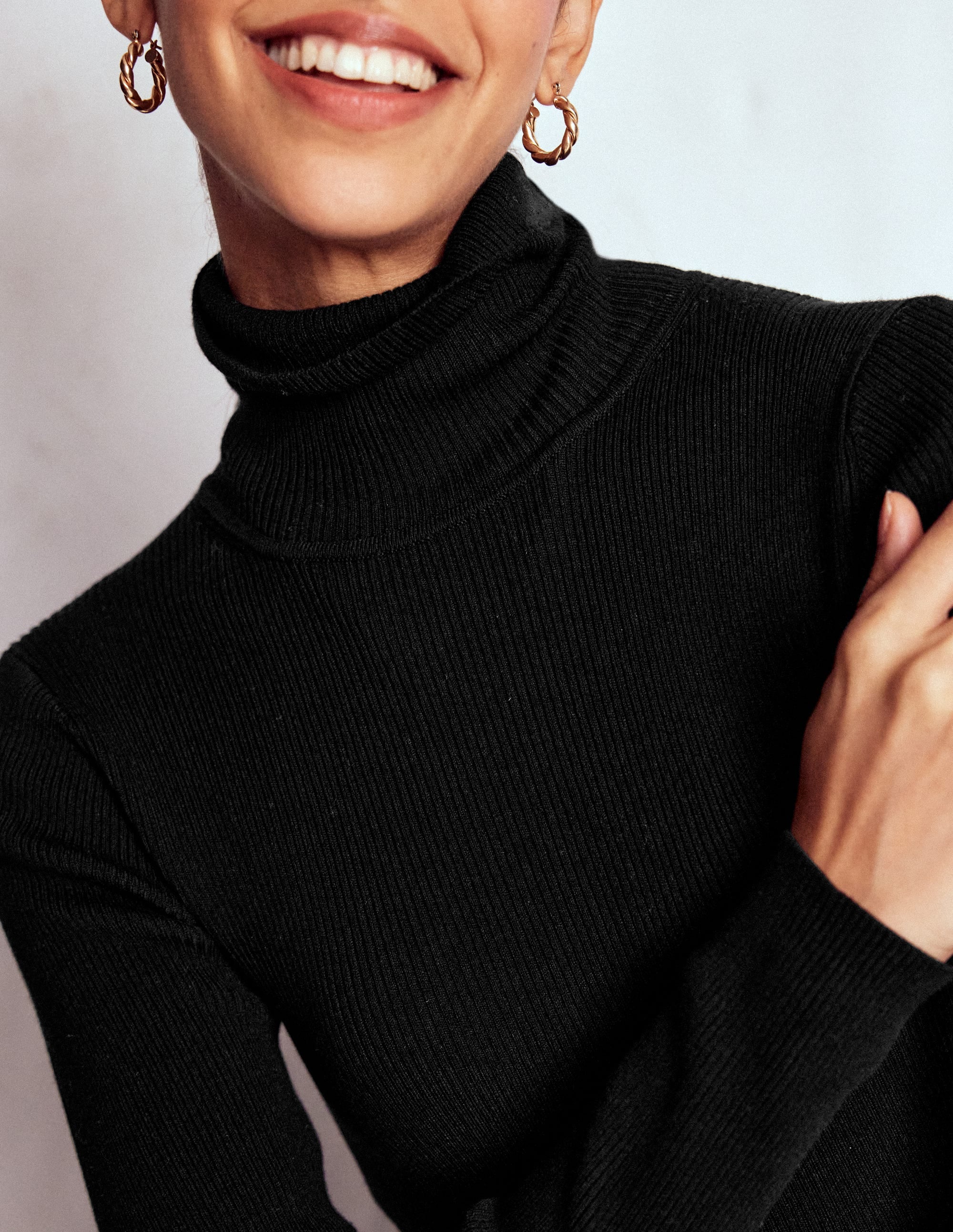 Emilia Rollkragenpullover aus Baumwolle-Schwarz - Image 2