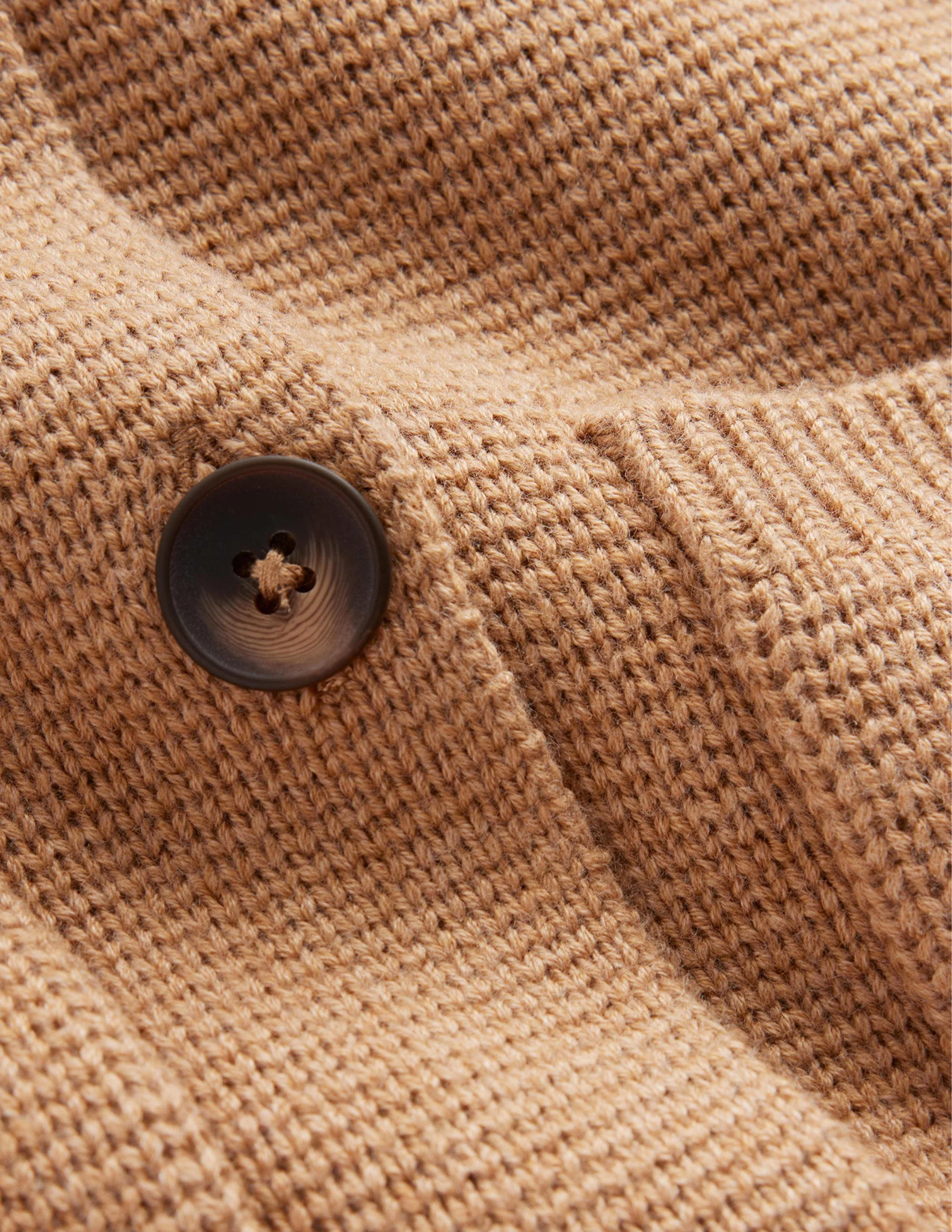 Emily Strickjacke aus Wollmischgewebe-Kamelbraun Melange - Image 6