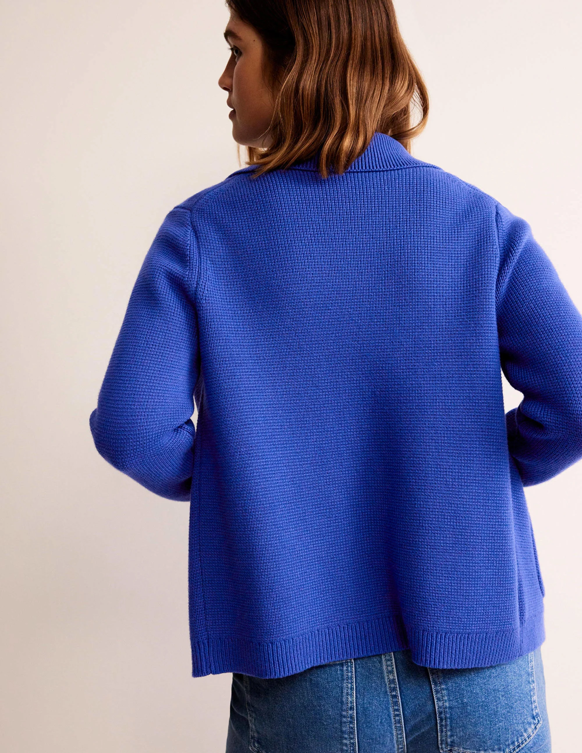 Emily Strickjacke aus Wollmischgewebe-Lapis - Image 3