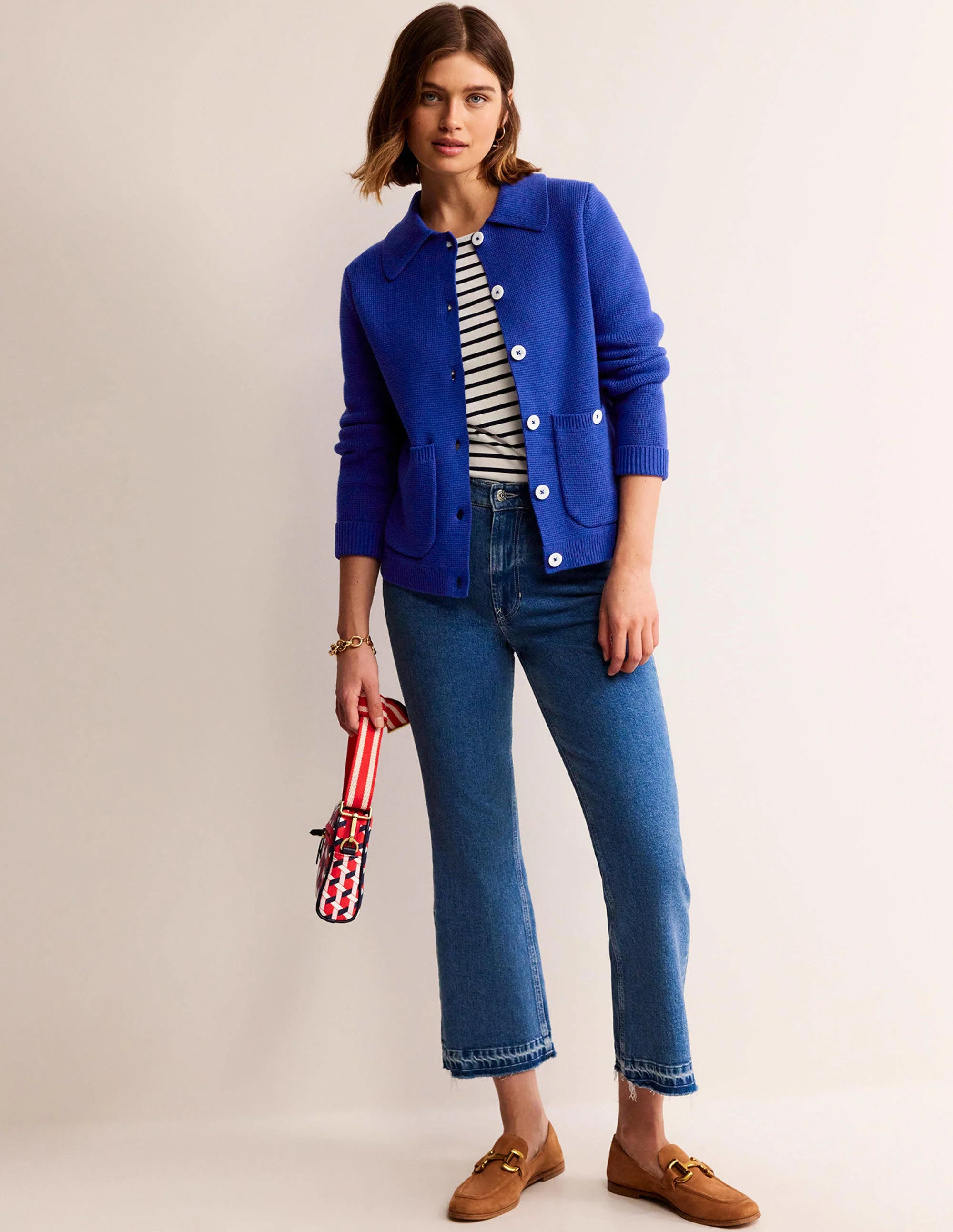 Emily Strickjacke aus Wollmischgewebe-Lapis - Image 4