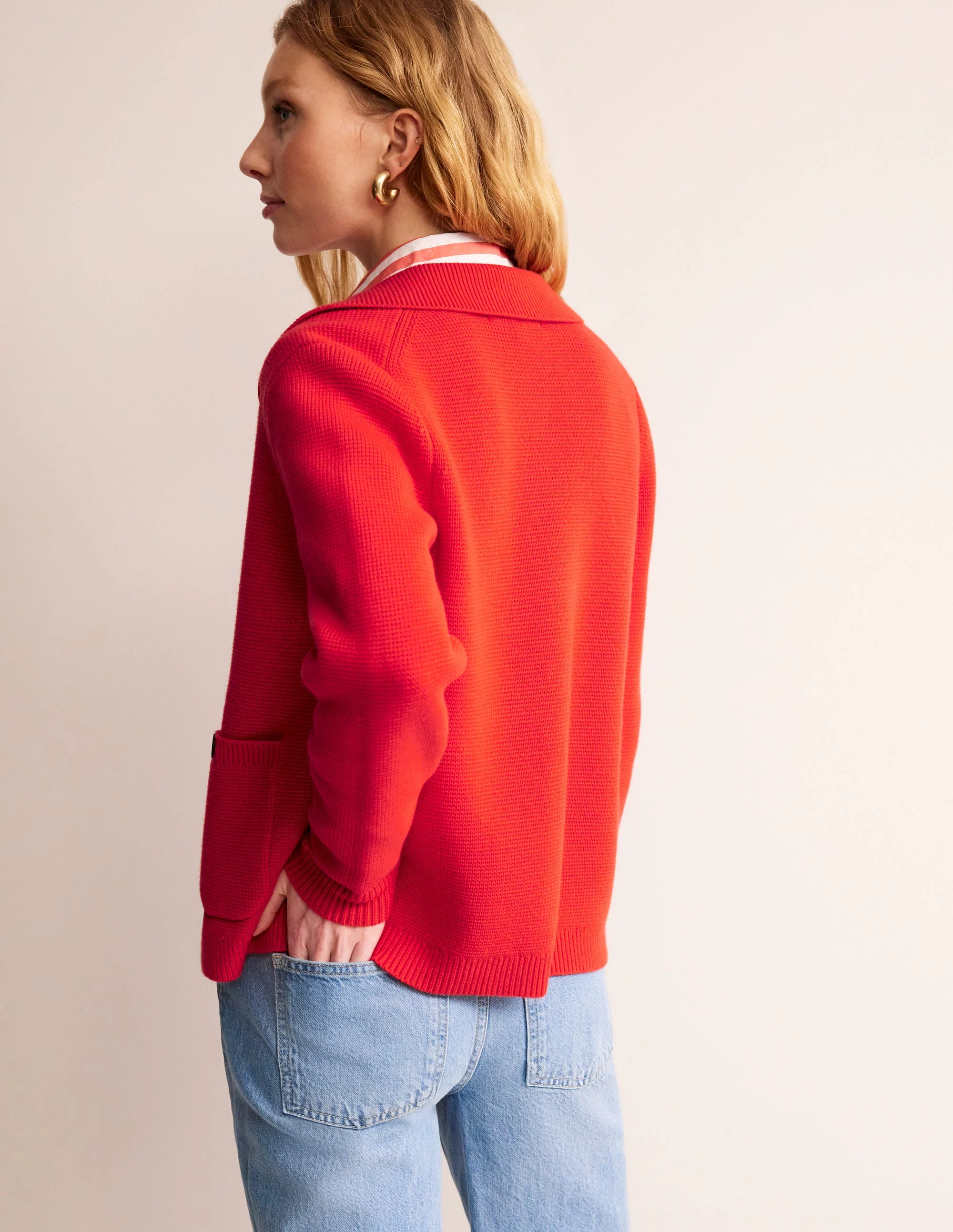 Emily Strickjacke aus Wollmischgewebe-Signalrot - Image 3
