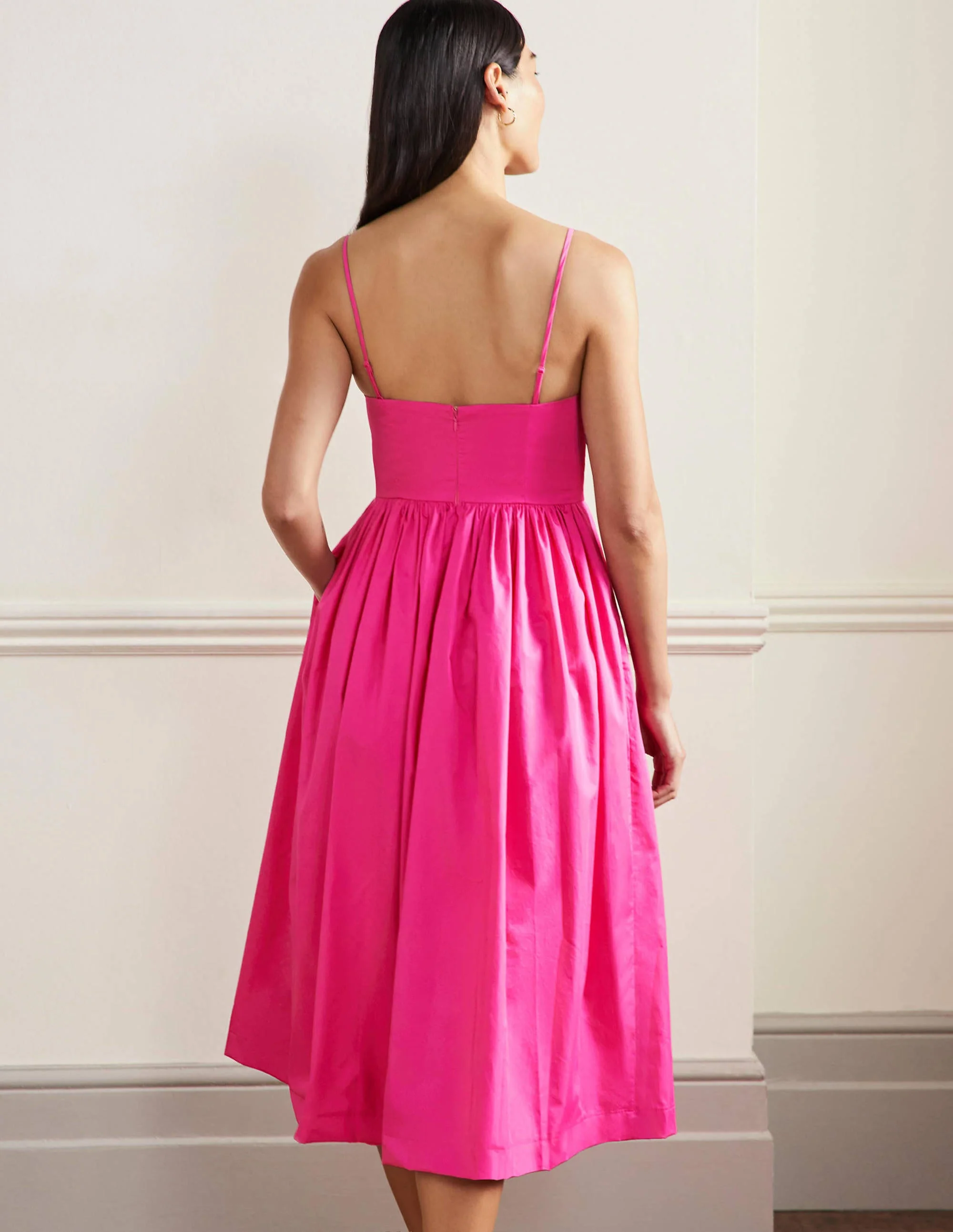 Emily Trägerloses Midikleid-Rosa - Image 3