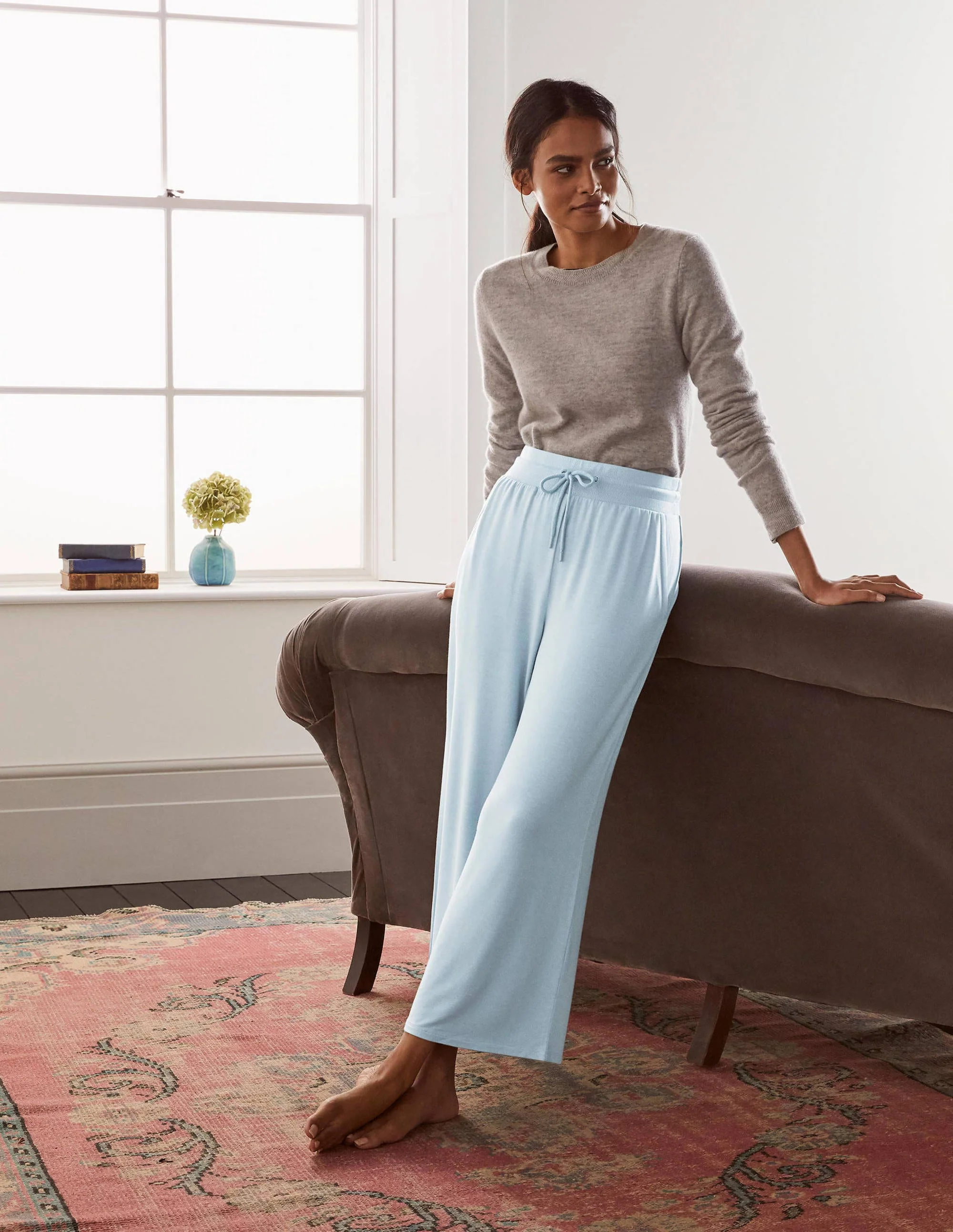 Emma 7/8-Jogginghose-Surfblau