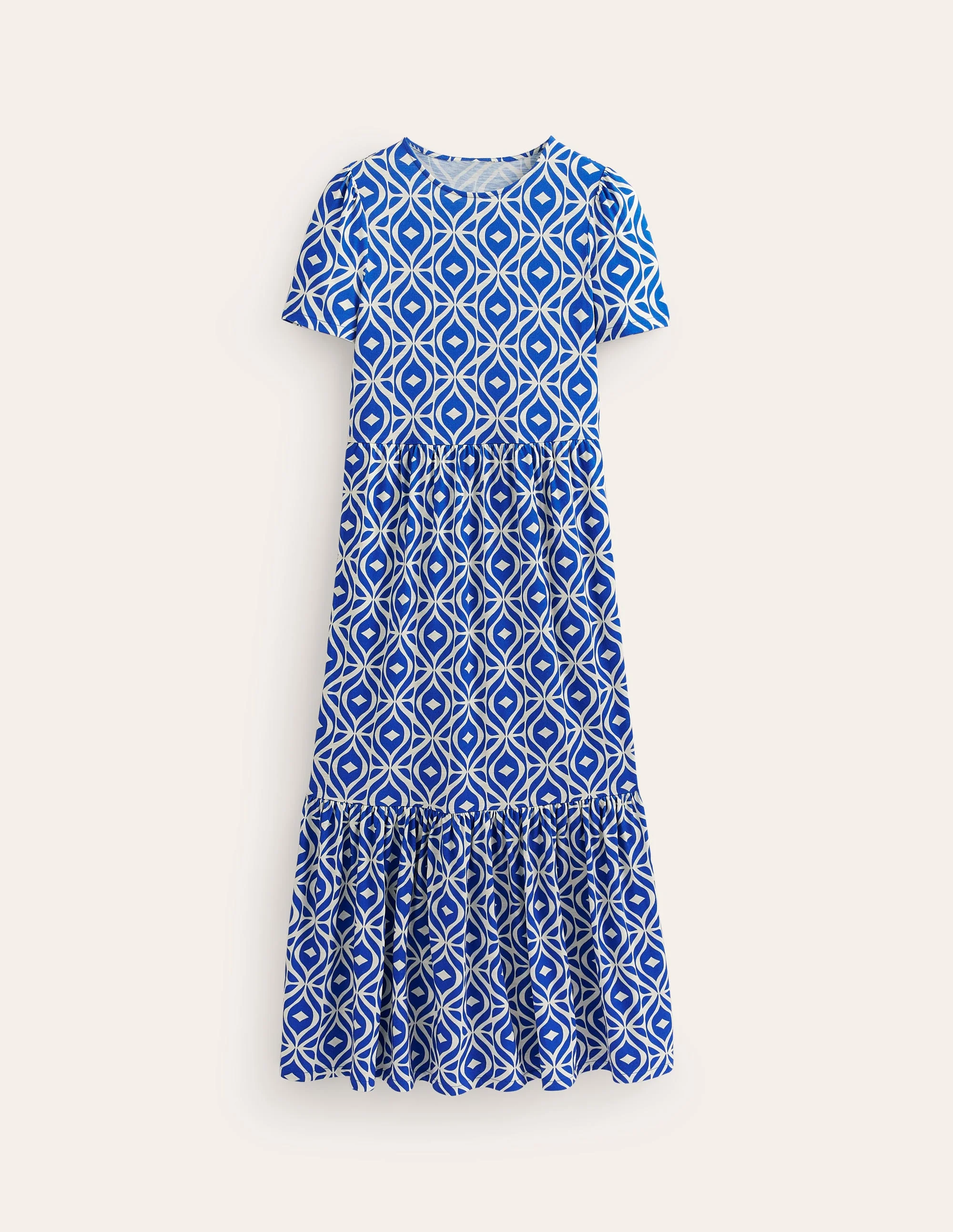 Emma Gestuftes Jersey-Midikleid-Surf the Web, Diamond Wave - Image 6