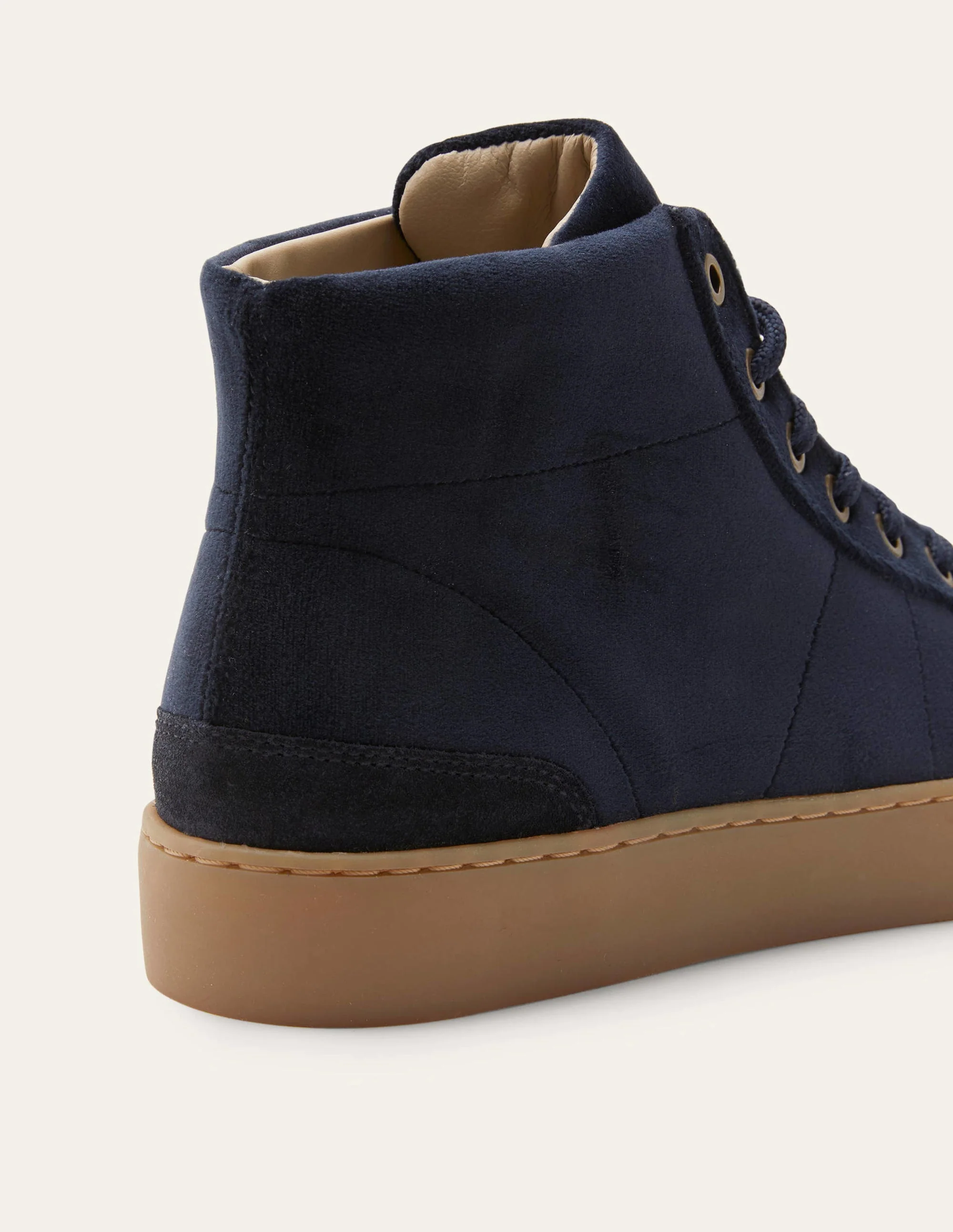 Emma Knöchelhohe Turnschuhe aus Samt-Marineblau - Image 4