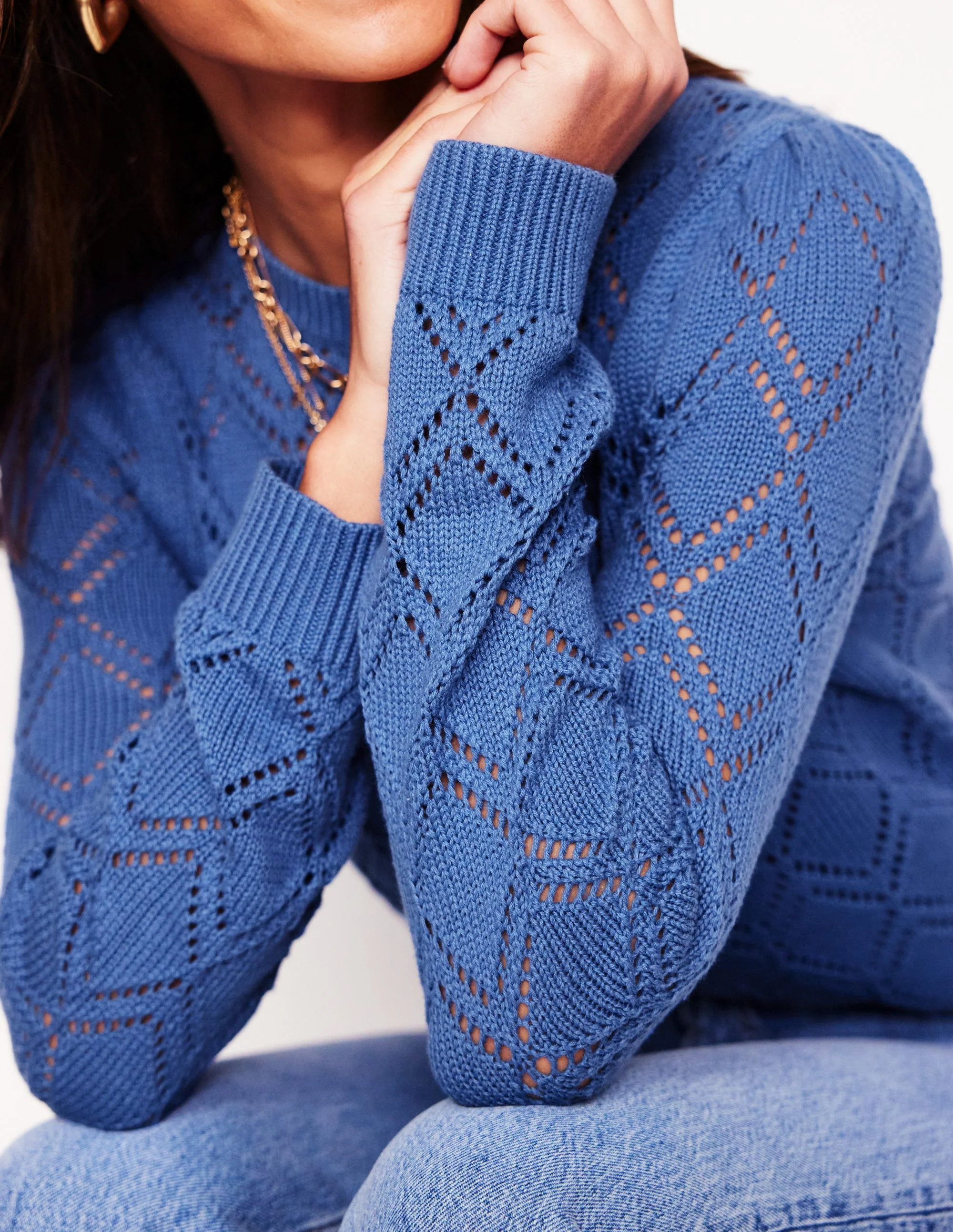 Enid Pullover mit Puffärmeln-Blue River - Image 2