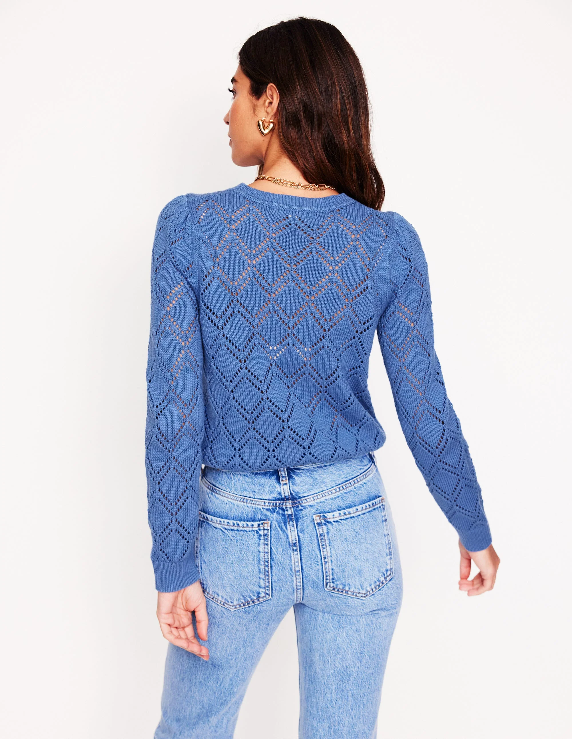 Enid Pullover mit Puffärmeln-Blue River - Image 3