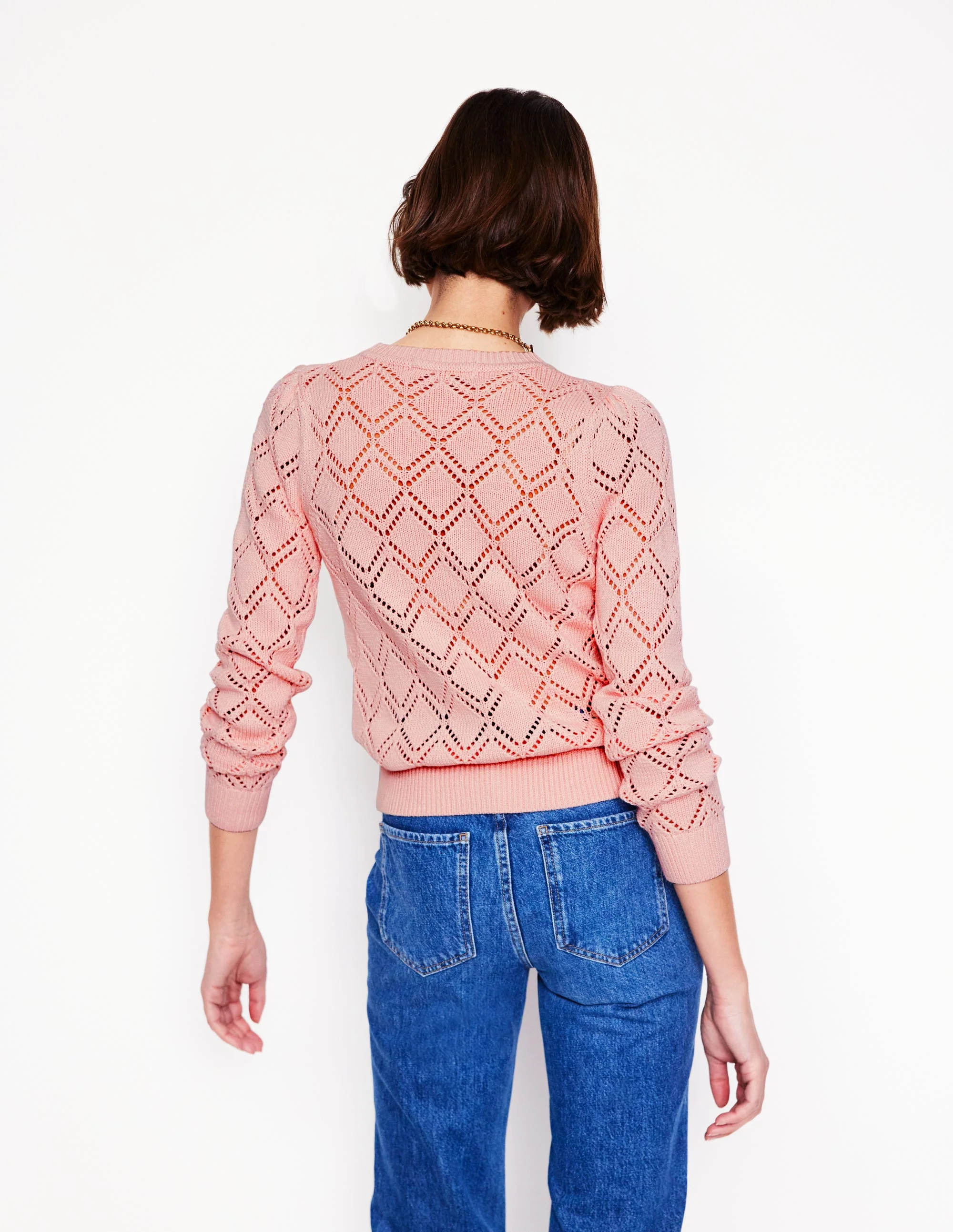 Enid Pullover mit Puffärmeln-Milchshake - Image 3