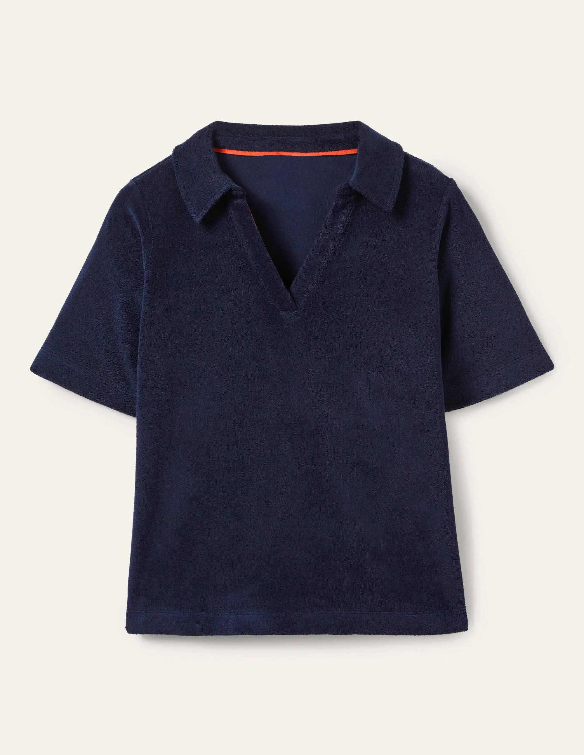 Erica Frottee-Poloshirt-Marineblau - Image 5