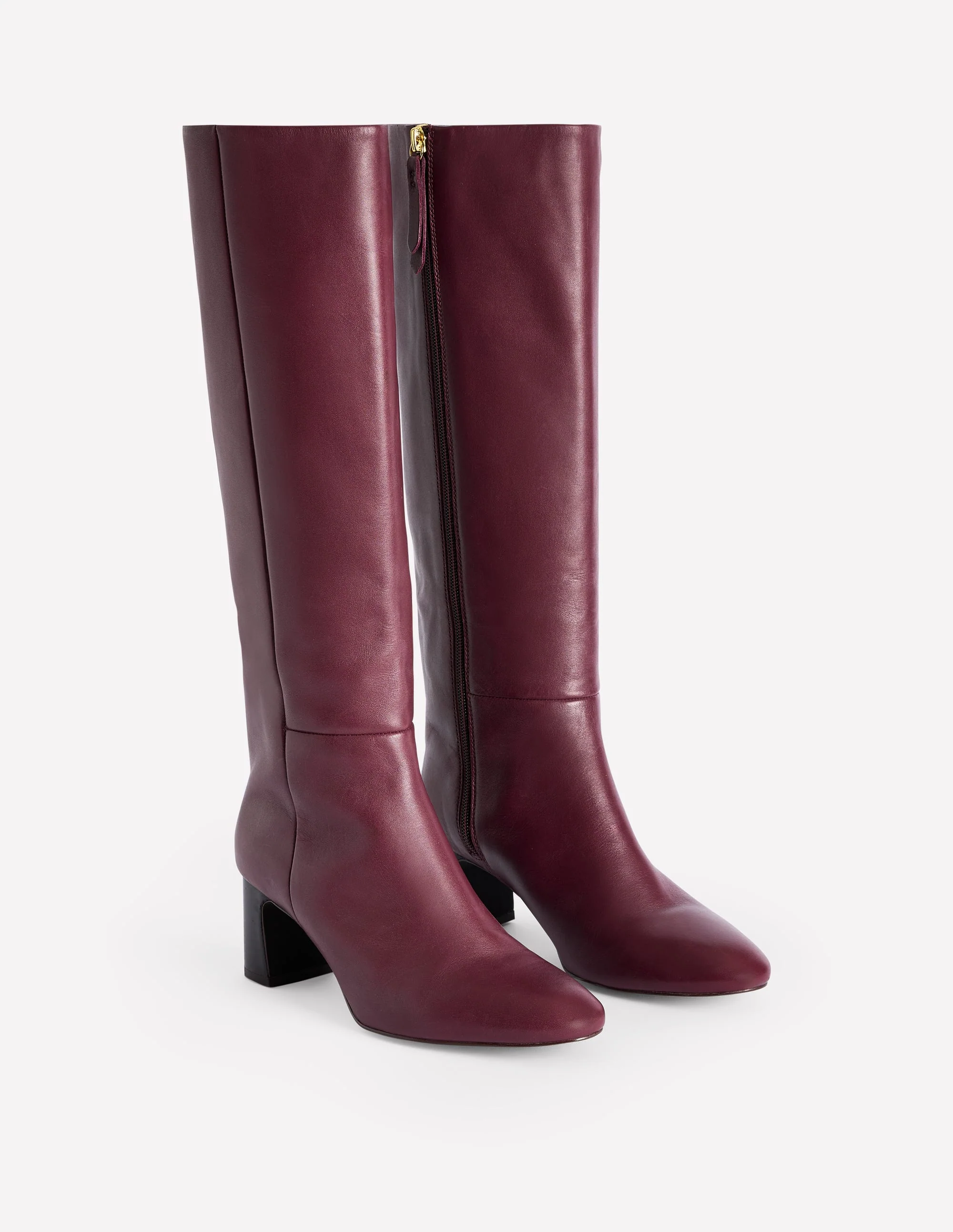 Erica Kniehohe Lederstiefel-Oxblood Leder - Image 3