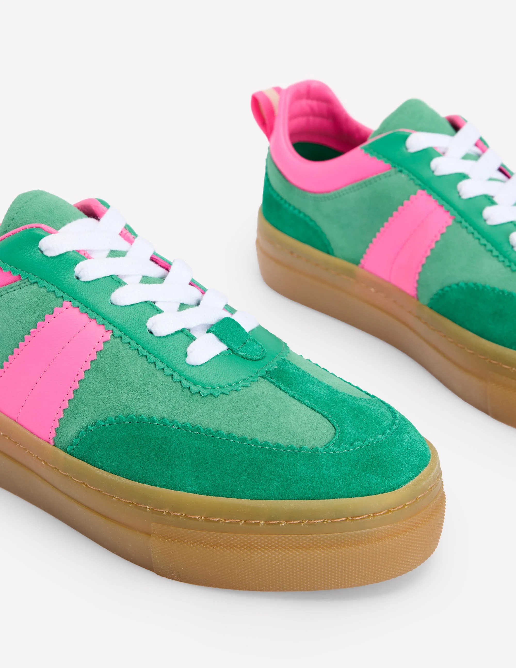 Erin Plateau-Tennisschuhe-Sattes Smaragdgrün/Festivalrosa - Image 4