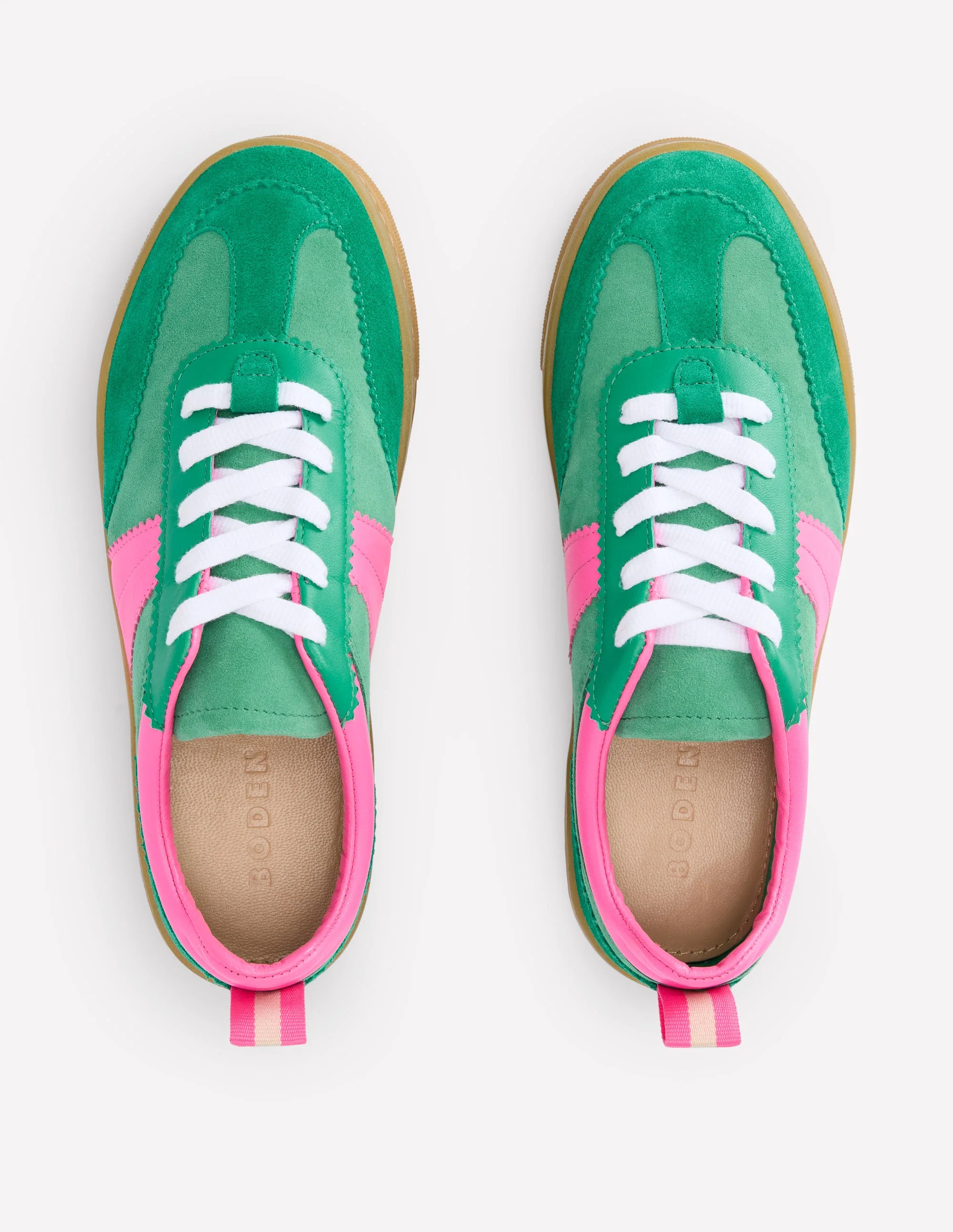 Erin Plateau-Tennisschuhe-Sattes Smaragdgrün/Festivalrosa - Image 5