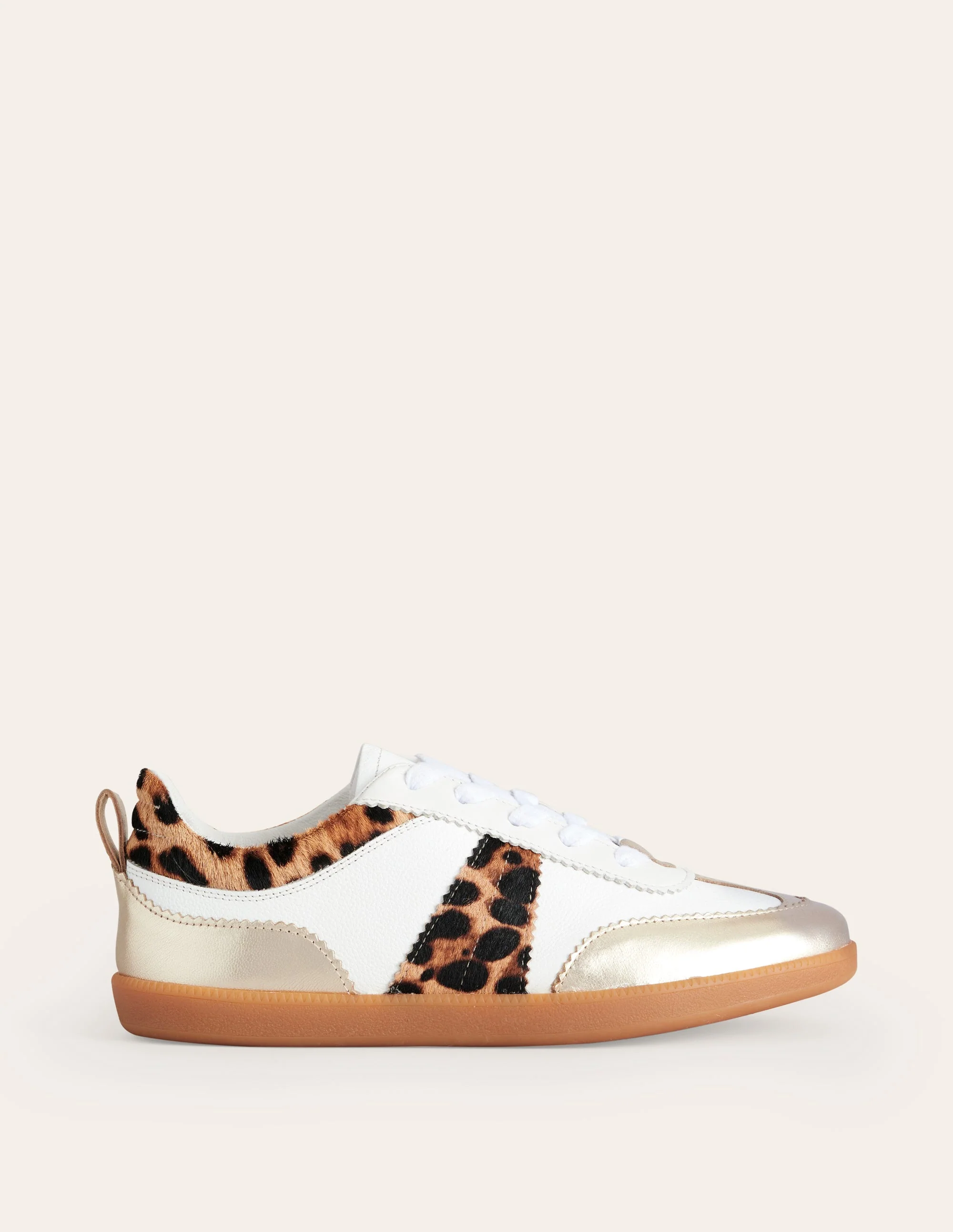 Erin Retro-Tennisschuhe-Eierschale/Klassisches Leopardenmuster - Image 2