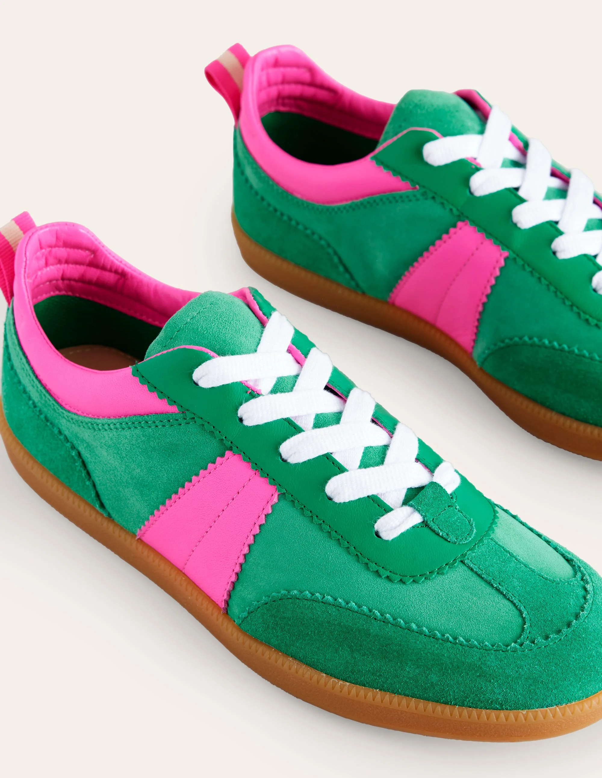Erin Retro-Tennisschuhe-Grün Blockfarben - Image 4