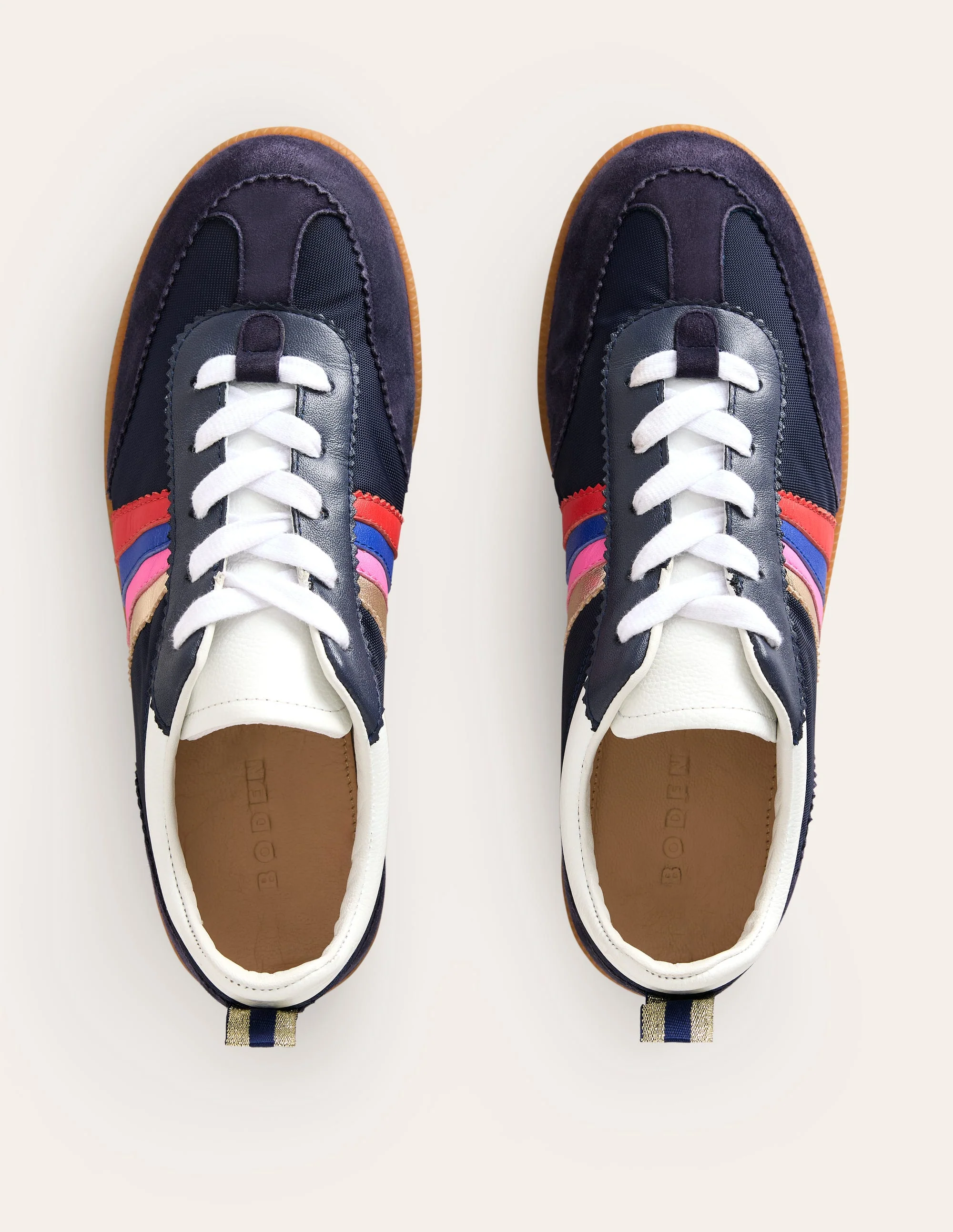 Erin Retro-Tennisschuhe-Marineblau/Regenbogen - Image 5