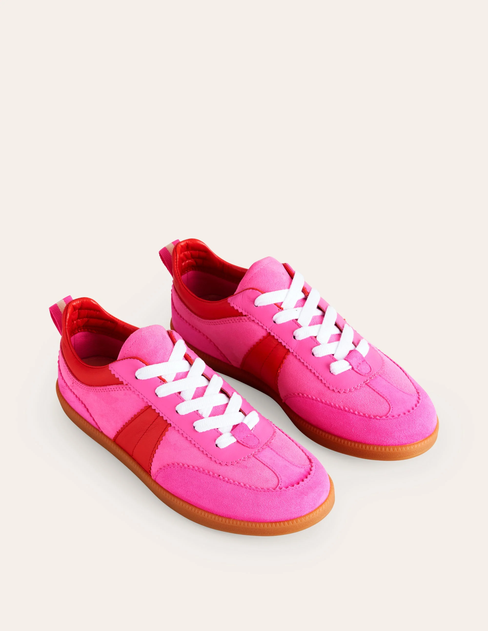Erin Retro-Tennisschuhe-Rosa Blockfarben - Image 3